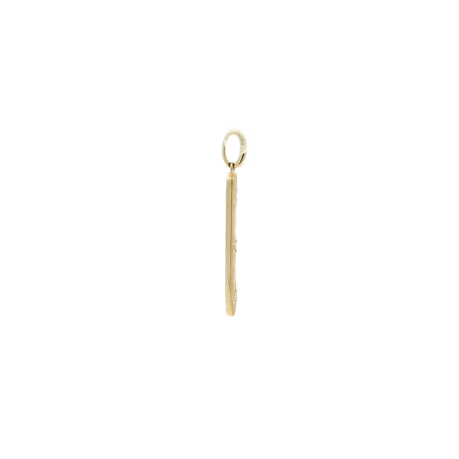 14KYG Satin Bar Pendant