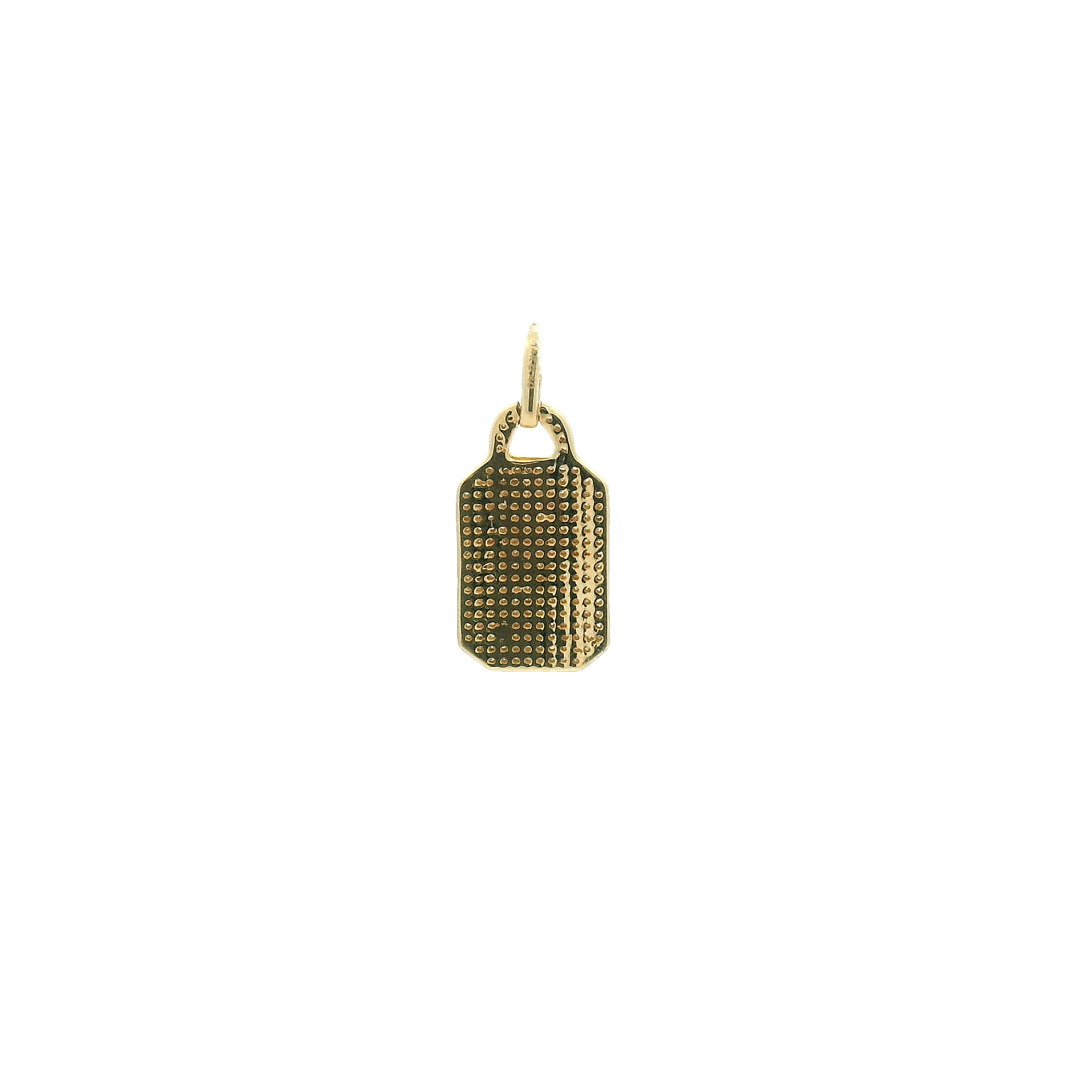 14KYG Dog Tag Diamond Pendant