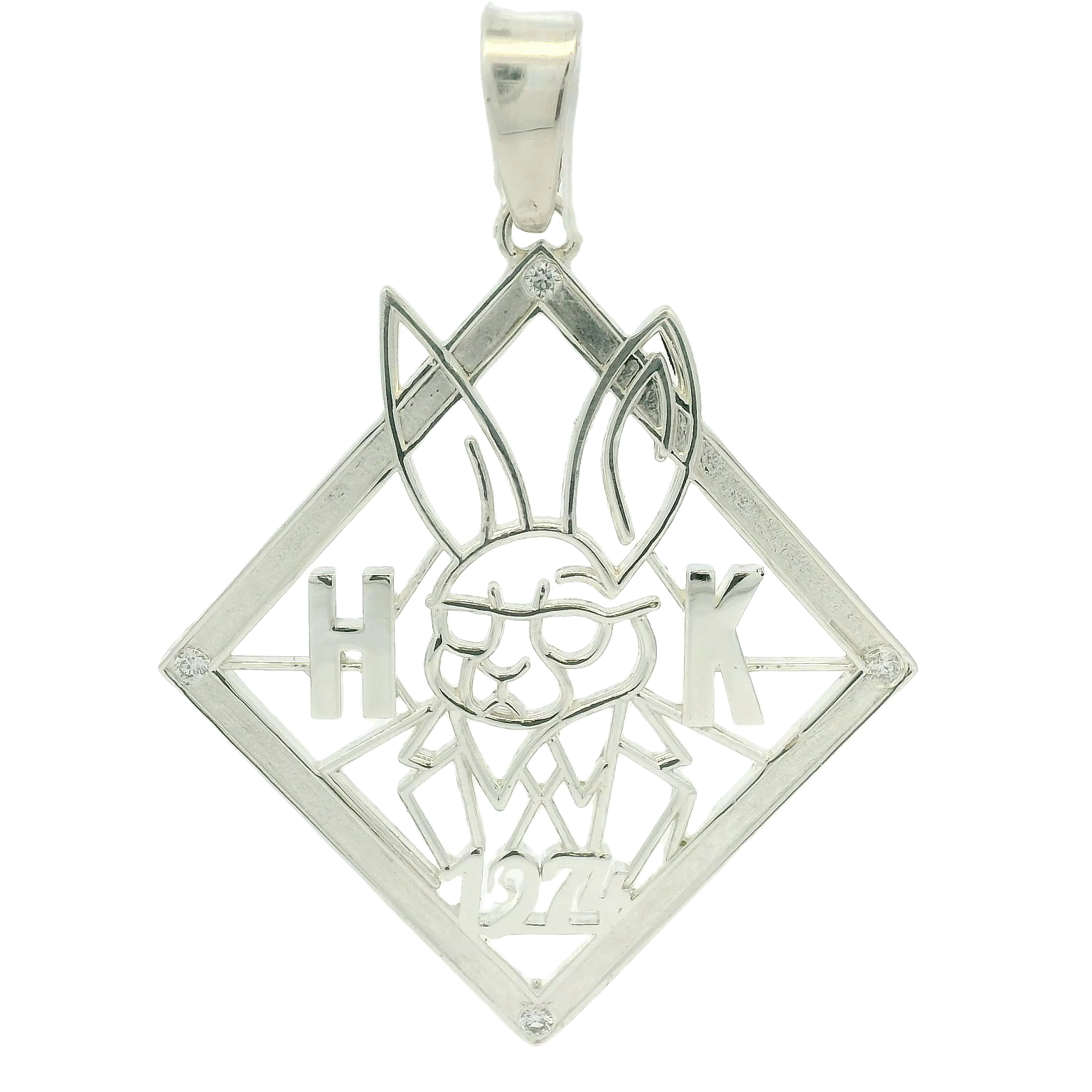 Stylish Silver Bunny Pendant