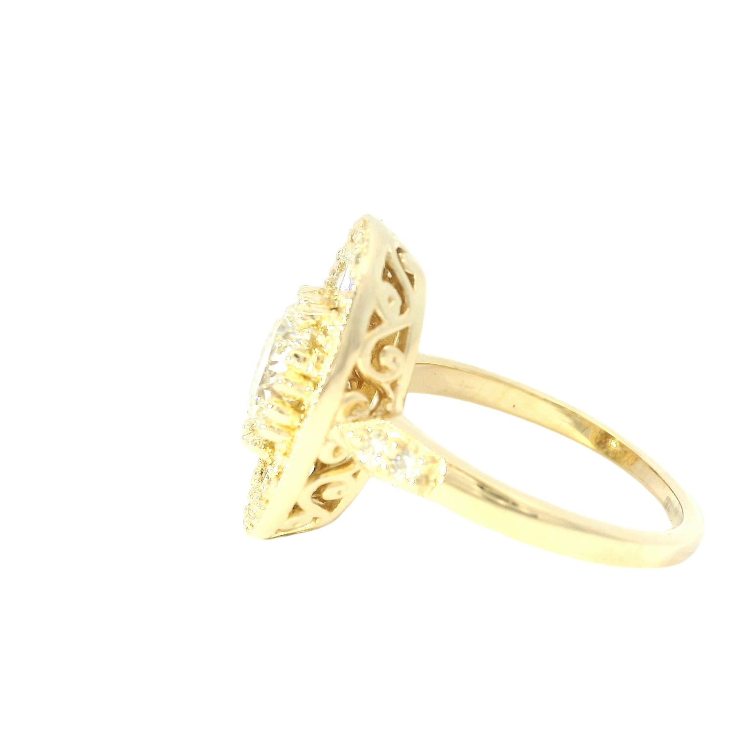Elegant Diamond Halo Ring