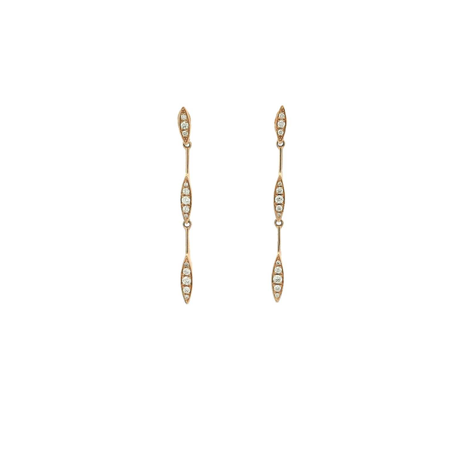 14KRG Drop Earrings