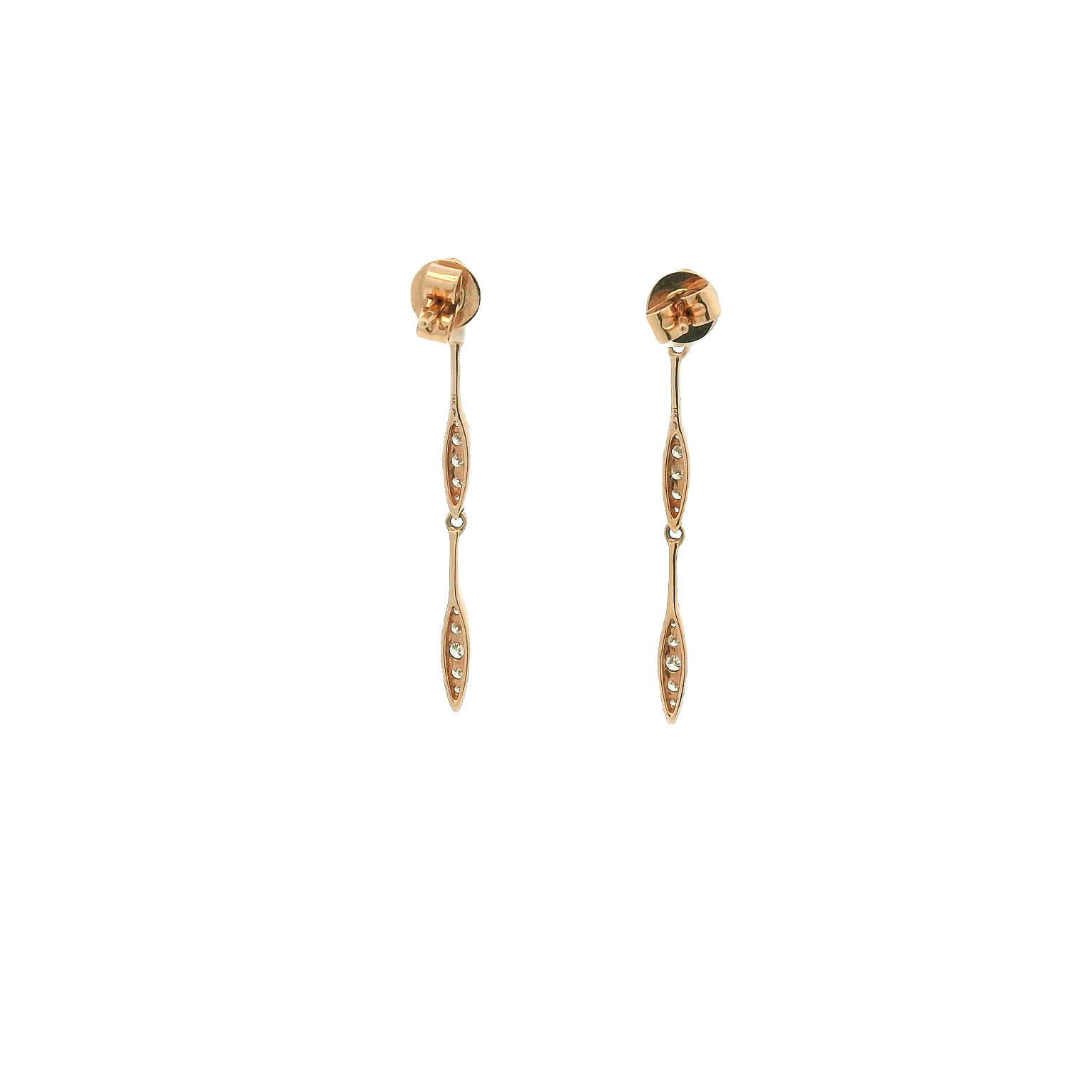 14KRG Drop Earrings