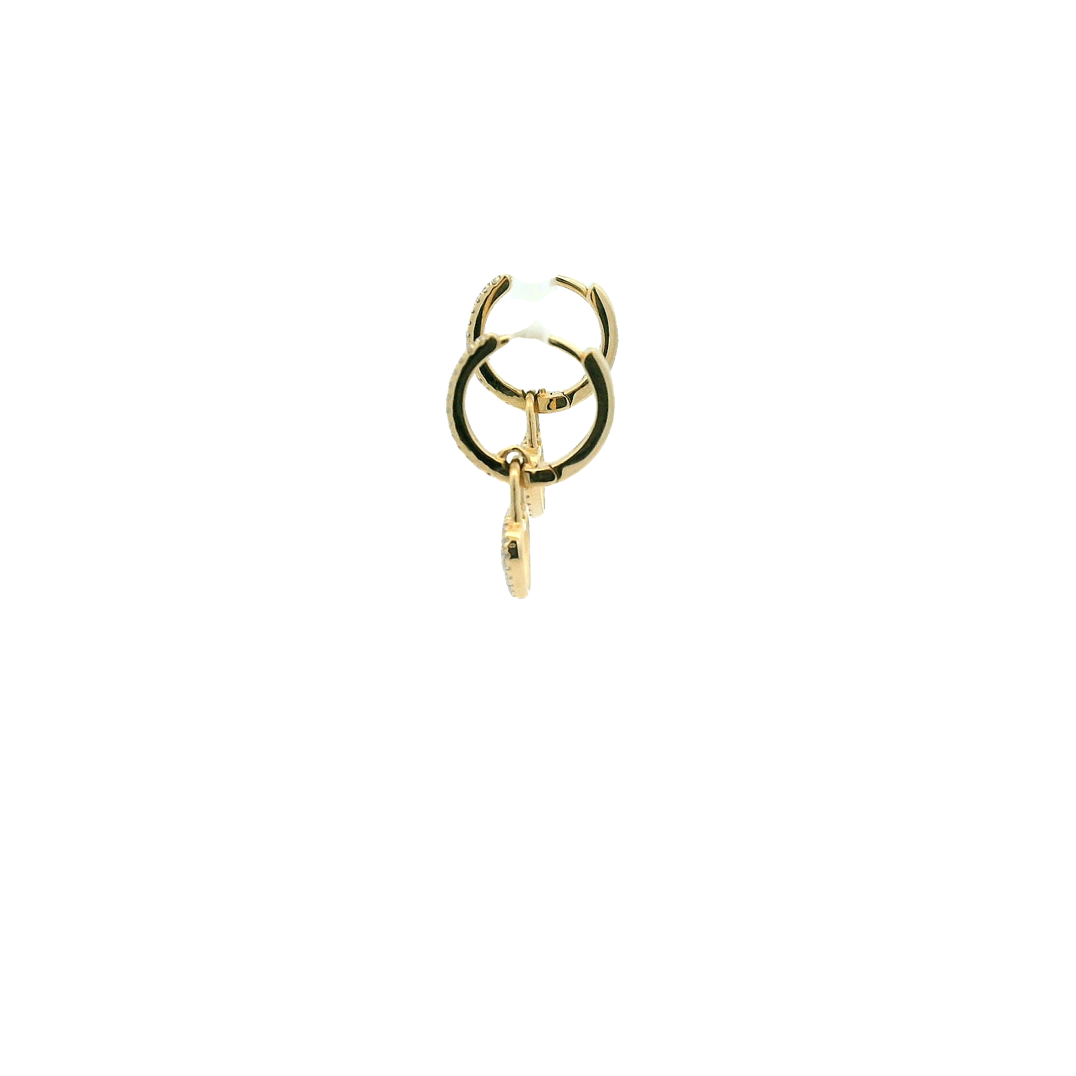 14KYG Dangle Hoop Earrings