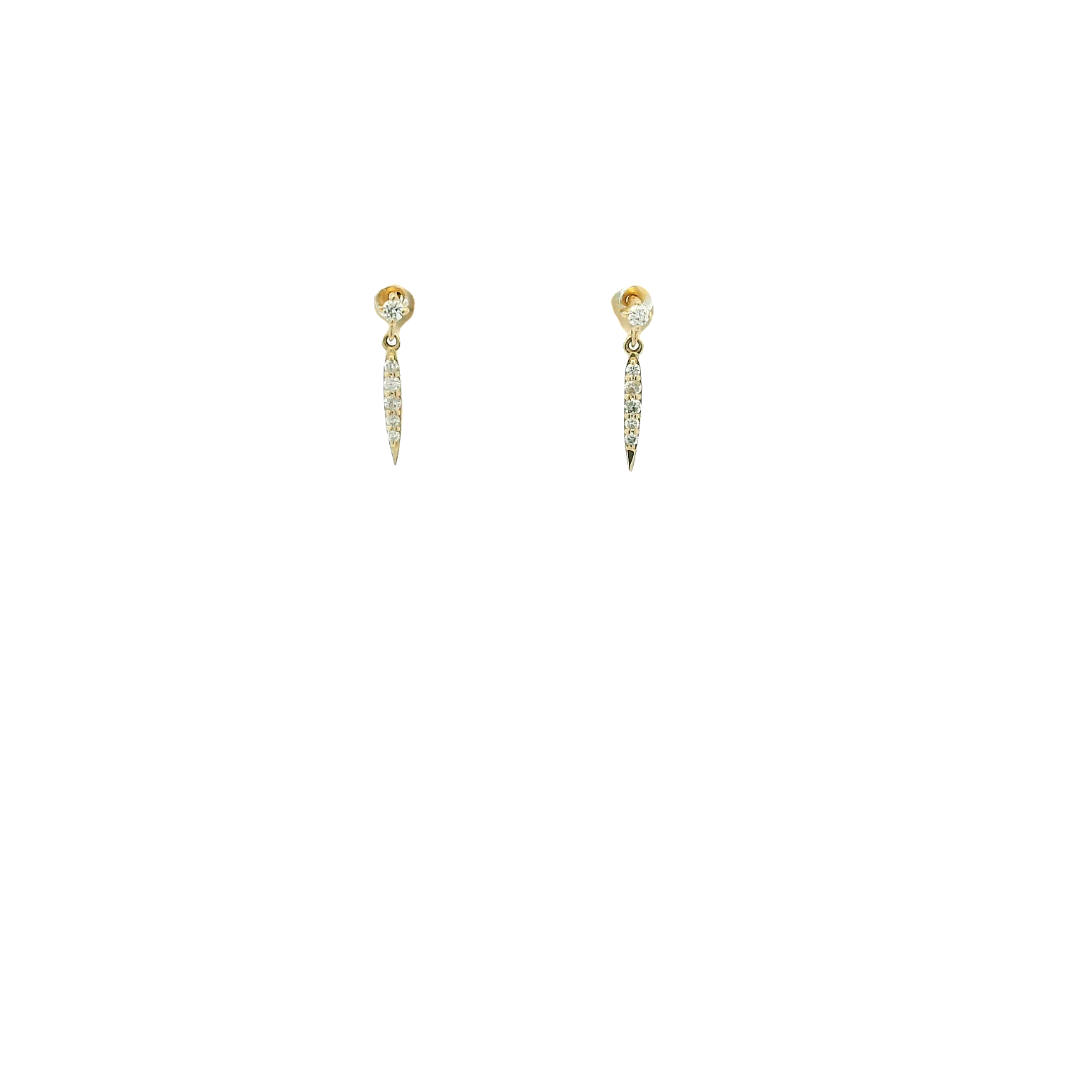 14KYG Hanging Diamond Earrings
