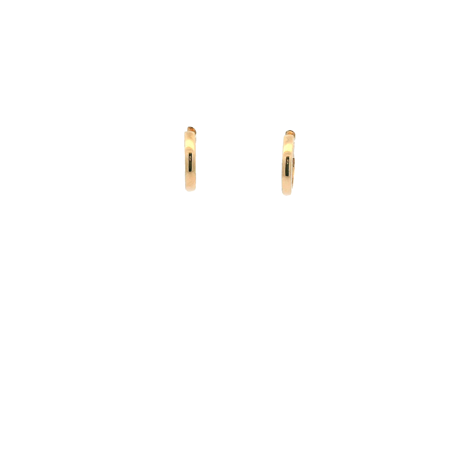14K Rose Gold Diamond Huggie Earrings