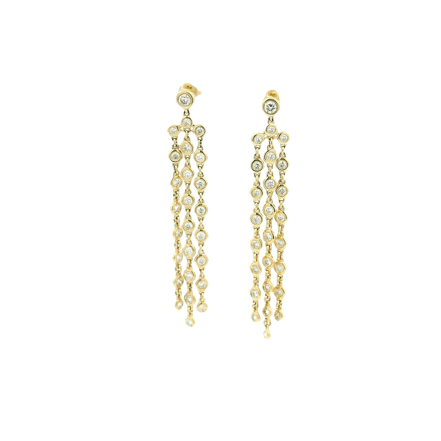 14KYG Diamond Drop Earrings