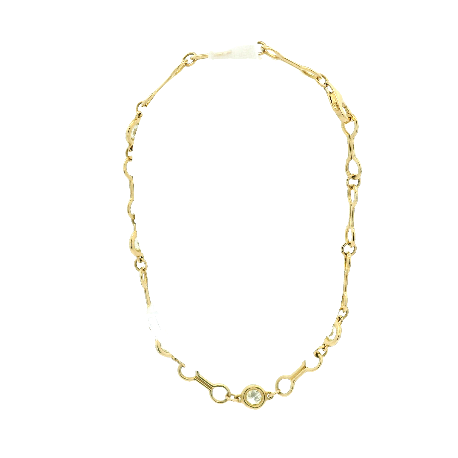 18KYG Fancy Bezel Bracelet