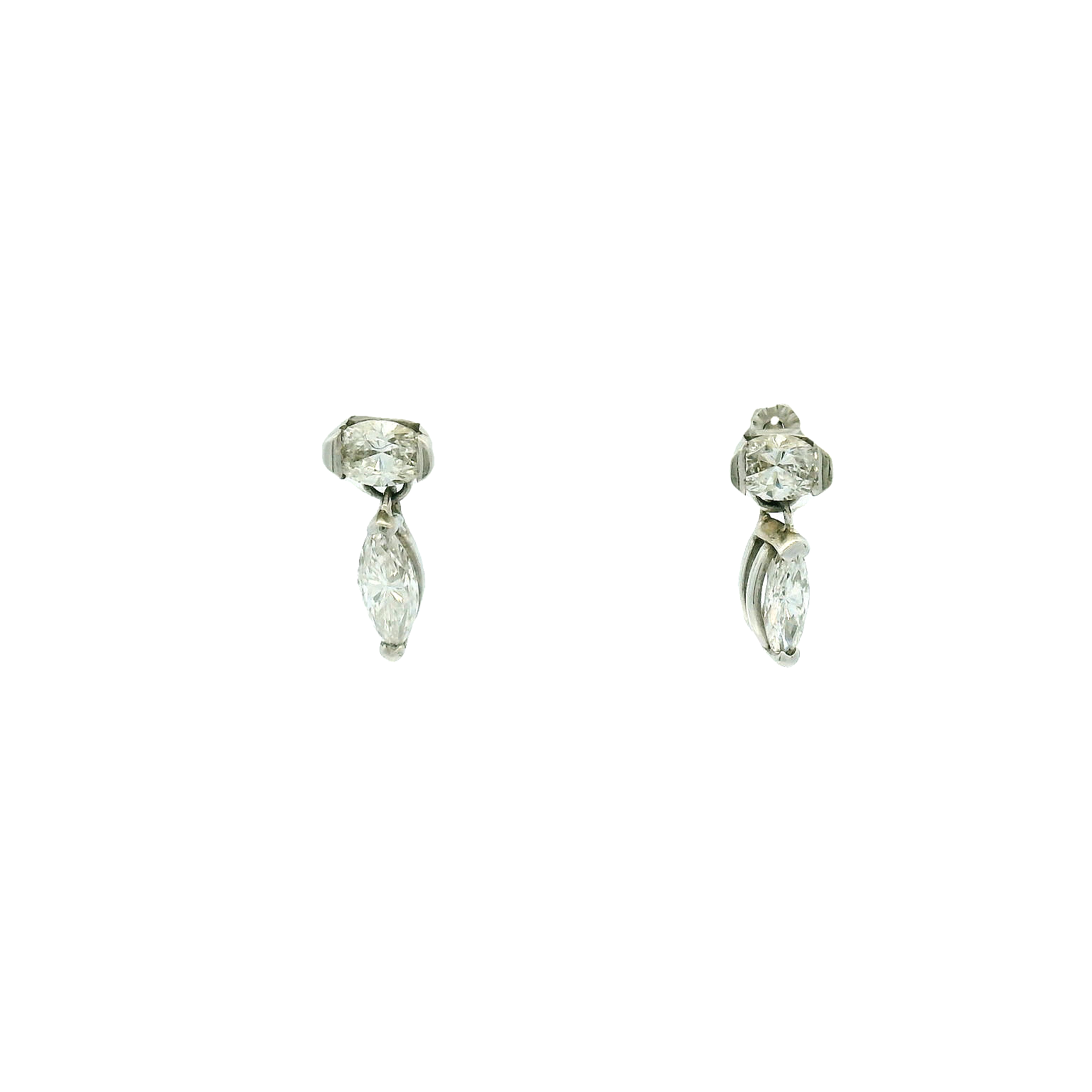 14KWG Diamond Drop Earrings