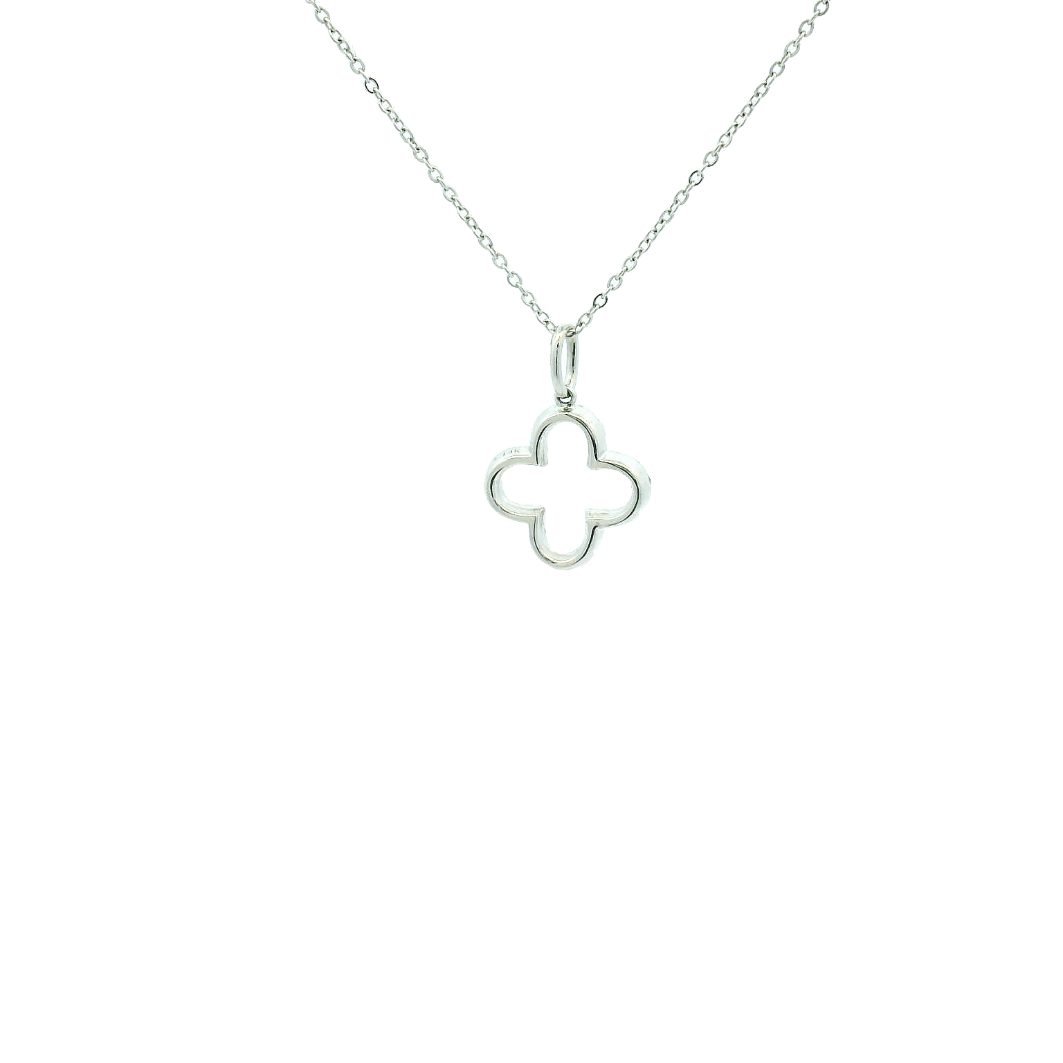 14KWG Van Cleef Style Diamond Necklace