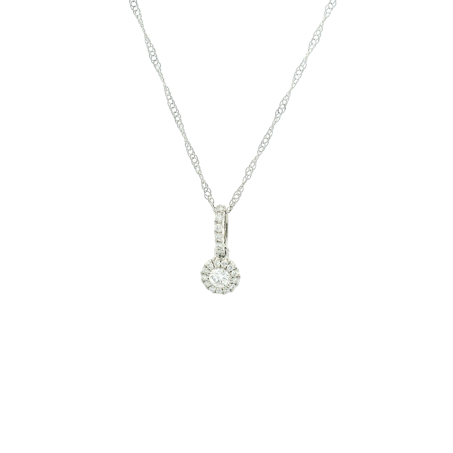 14KWG Diamond Necklace