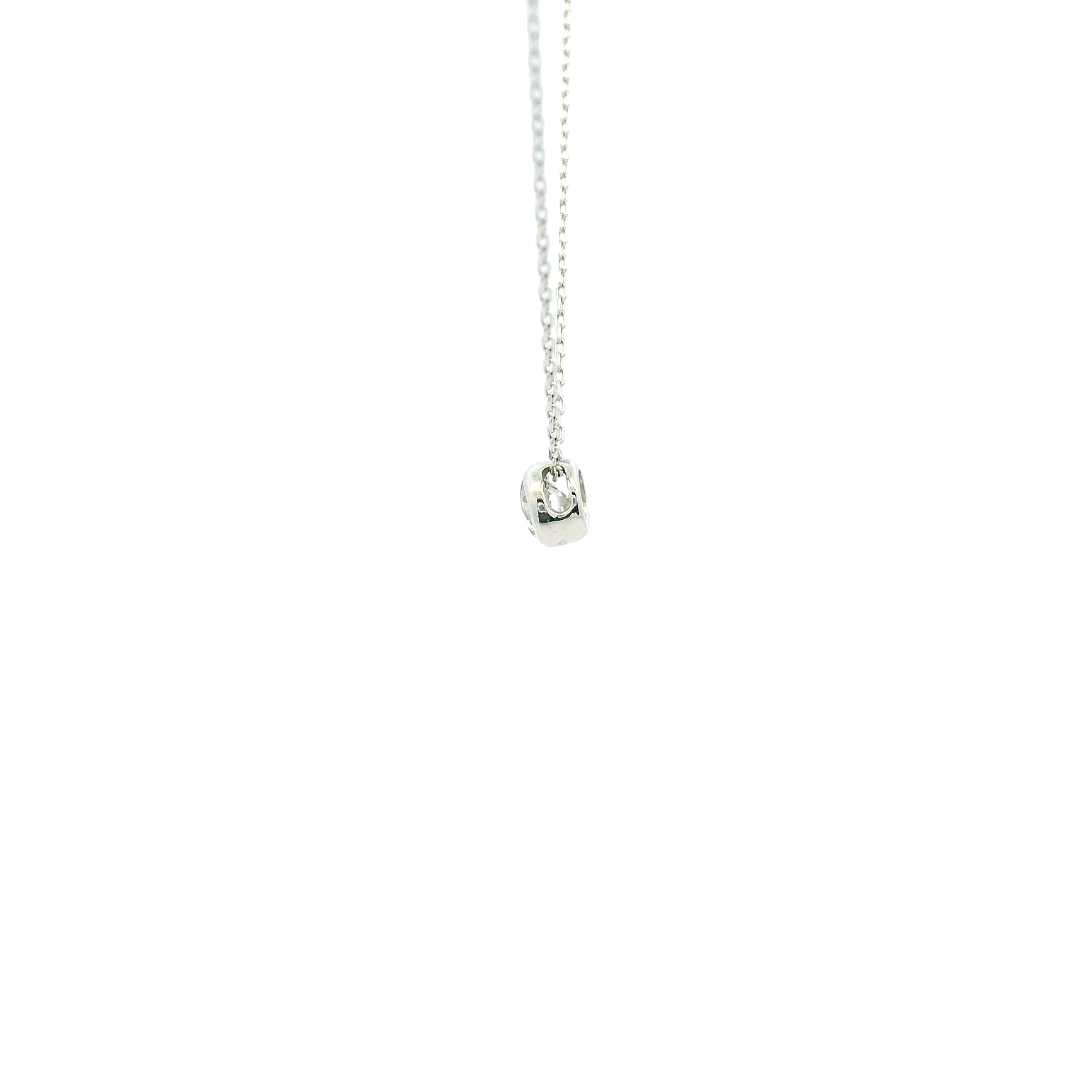 18KWG Solitaire Diamond Necklace