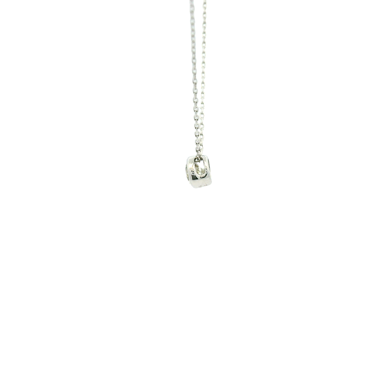 18KWG Diamond Solitaire Necklace