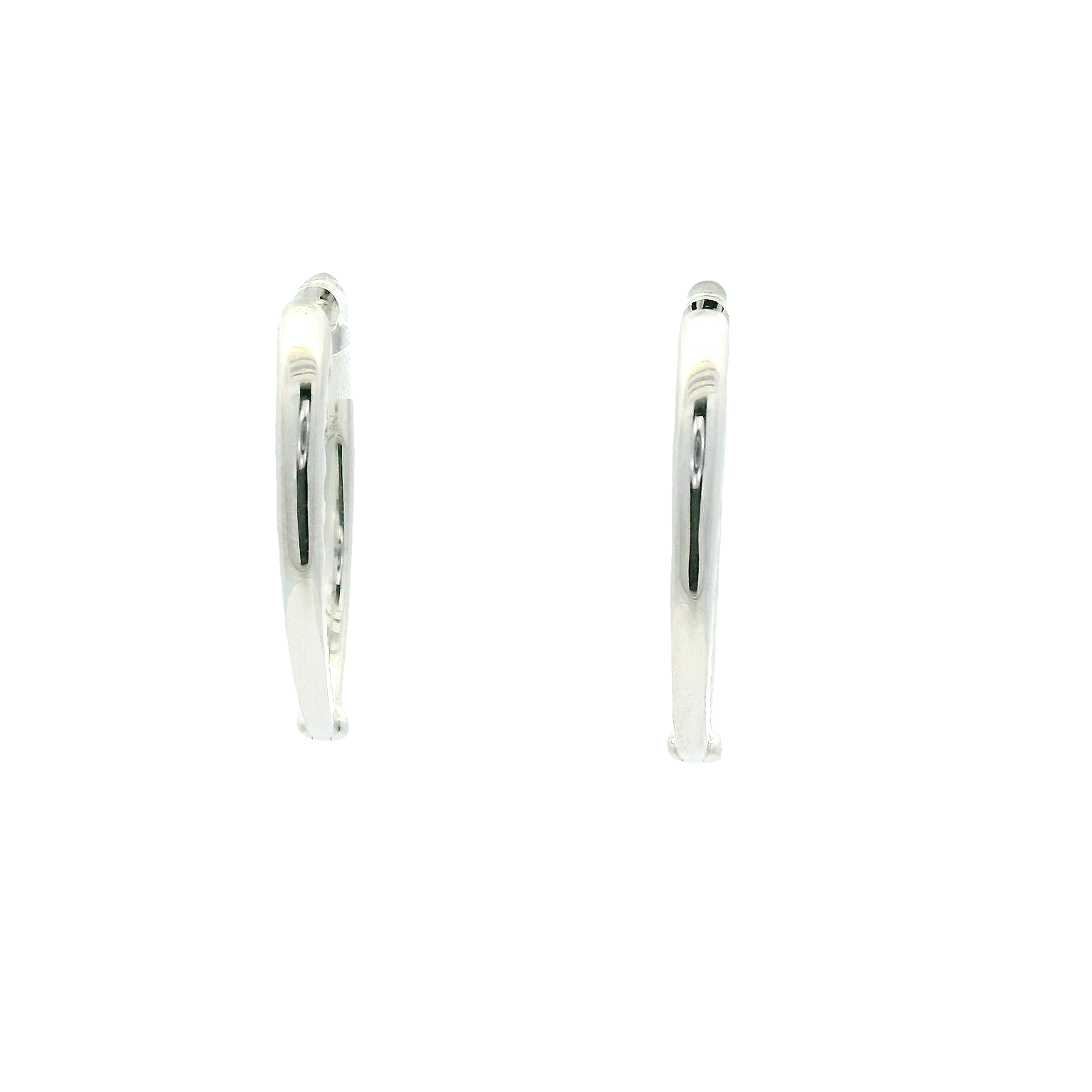 14KWG Inside Out Diamond Hoop Earrings