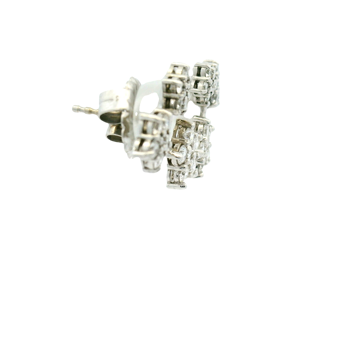 14KWG Diamond Star Earrings