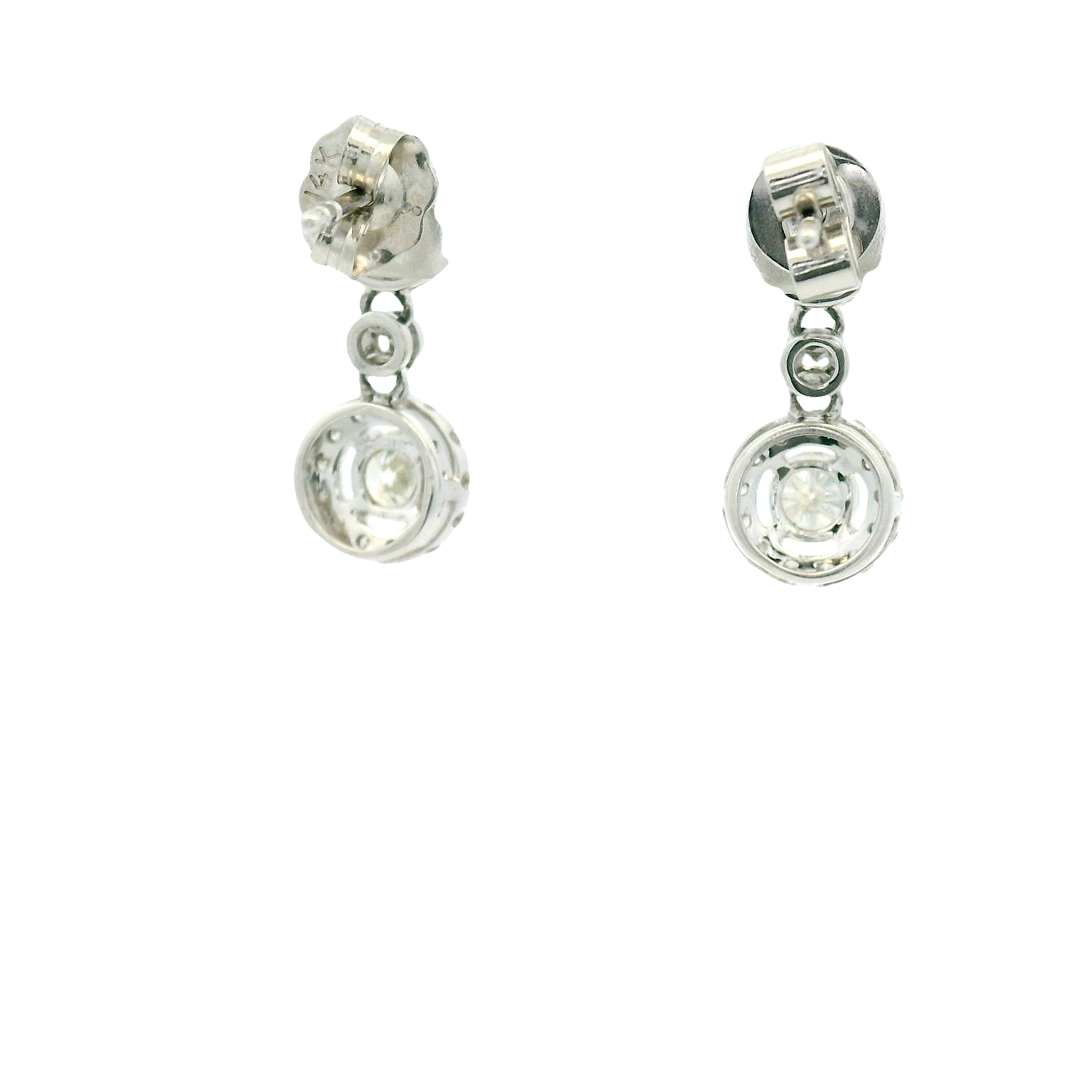 14KWG Diamond Earrings