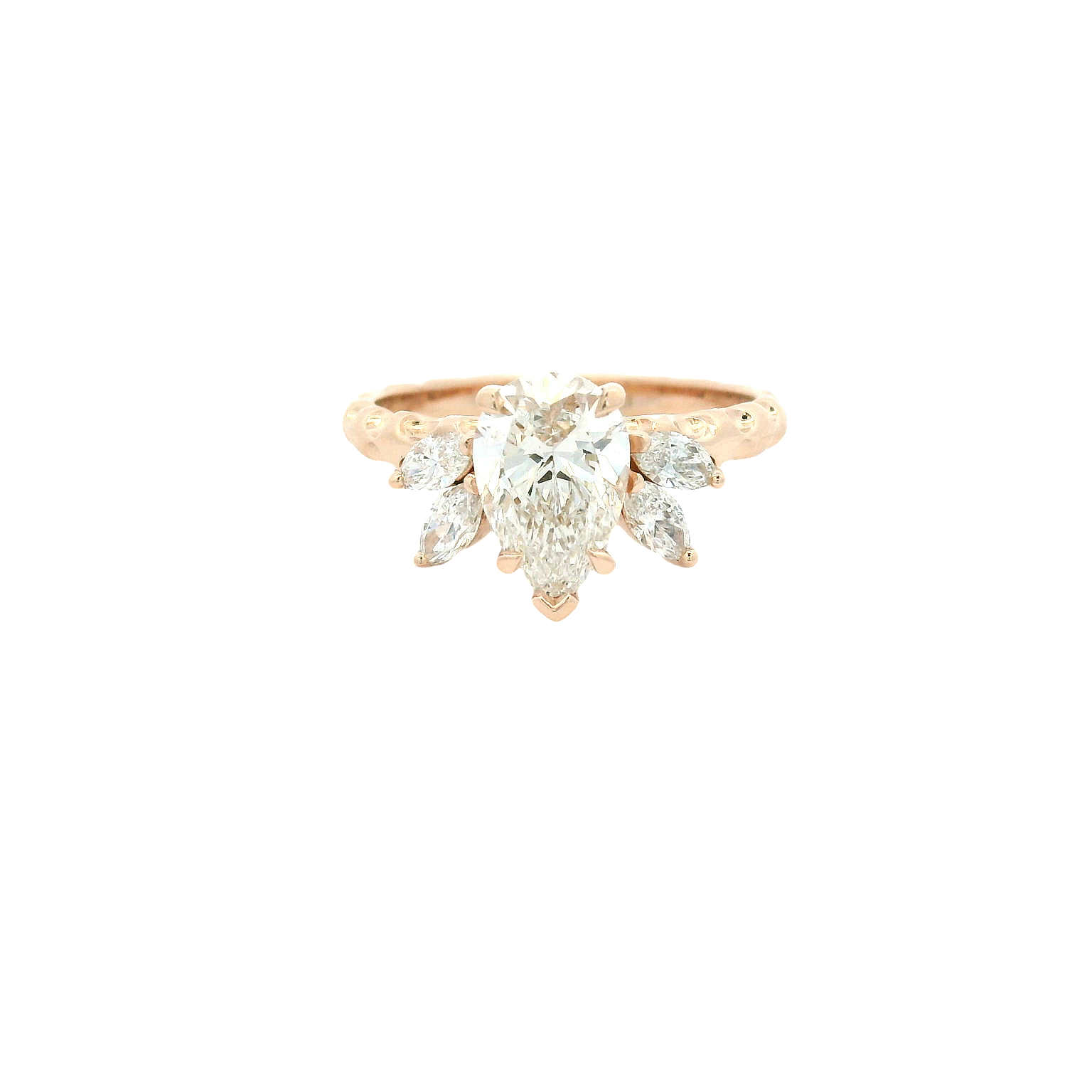 Lotus Style Engagement Ring