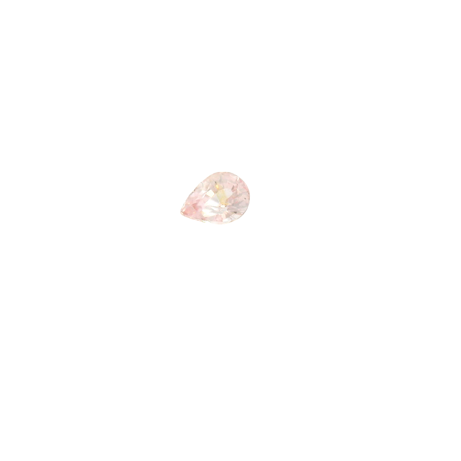 Loose Stone With One 0.70Ct Pear Sapphire orangy pink Padparadscha