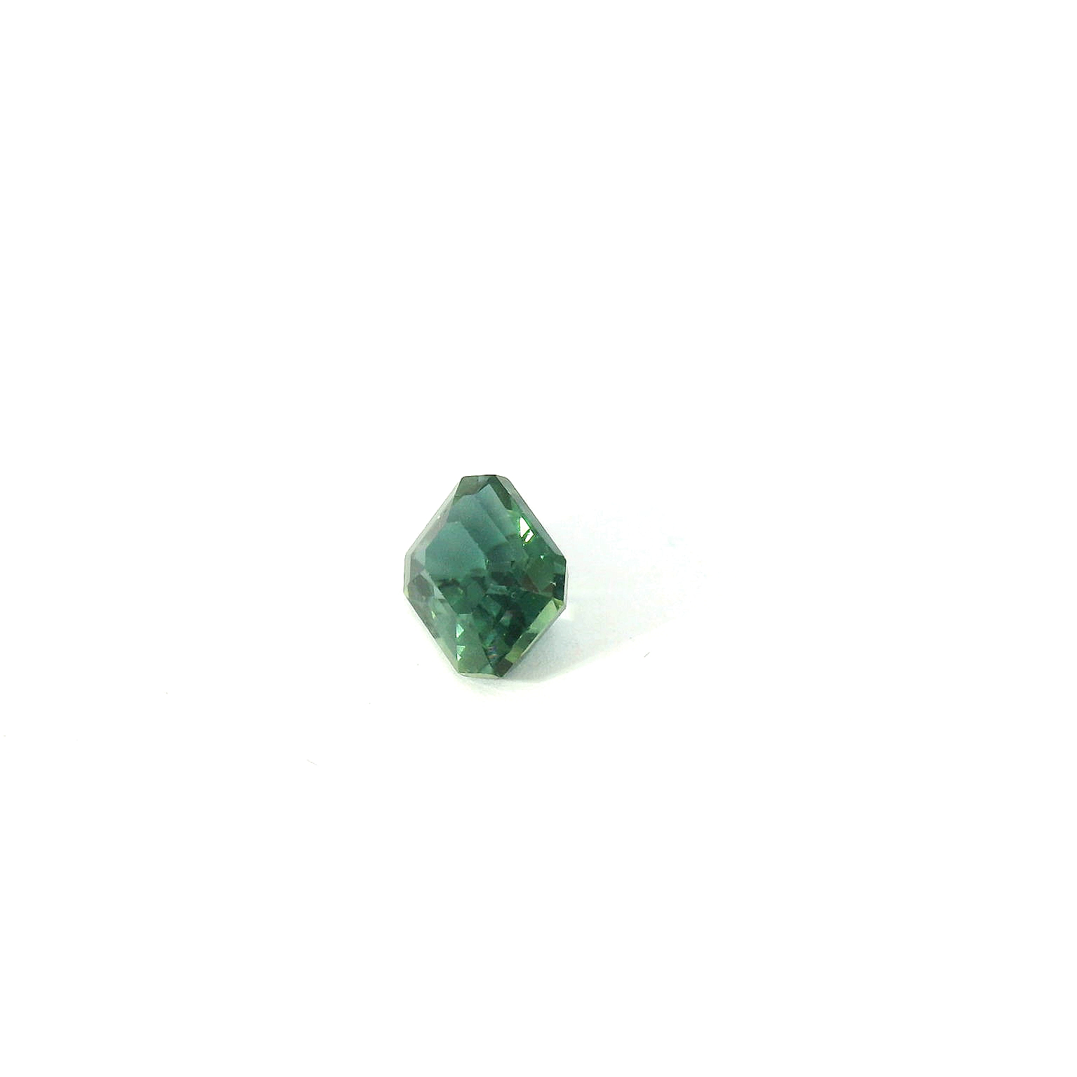 Green emerald cut sapphire