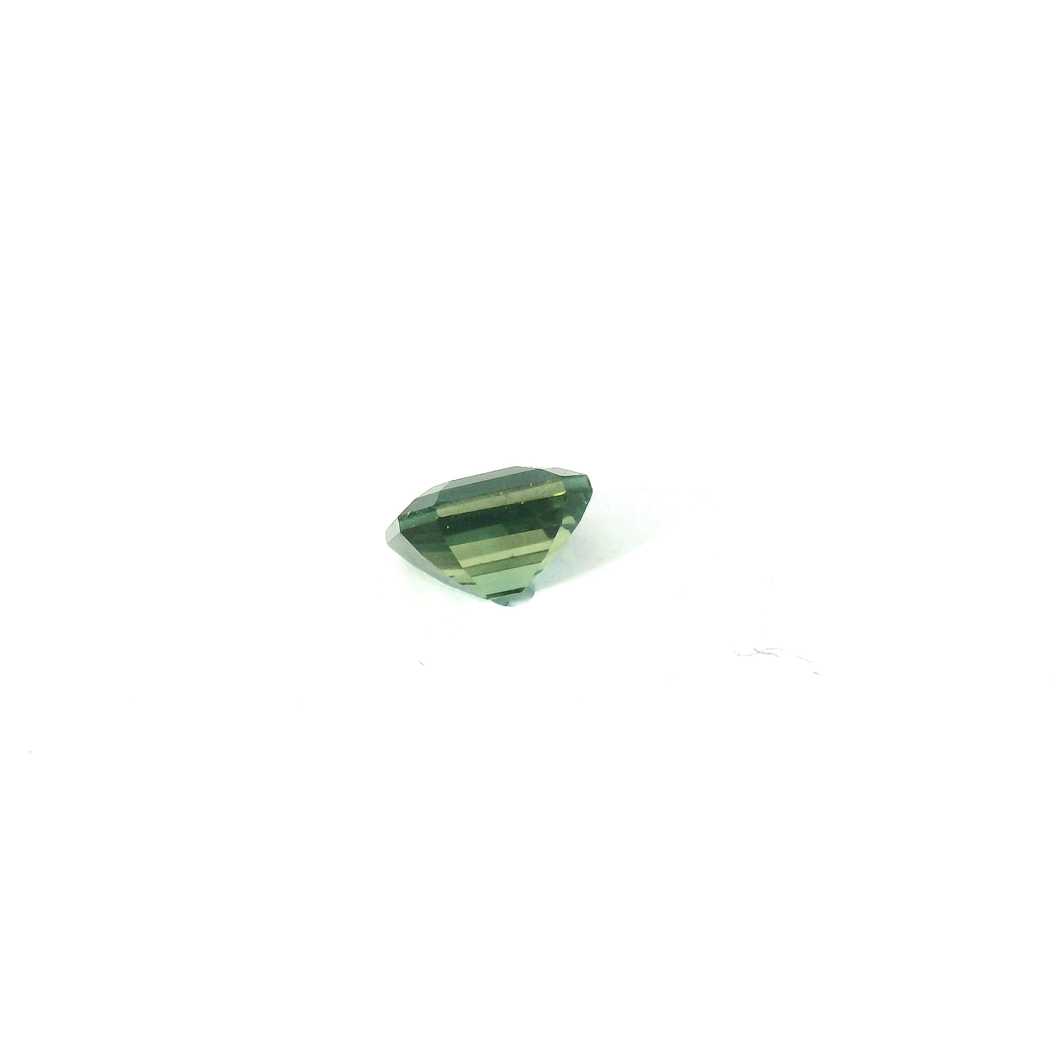 Green emerald cut sapphire