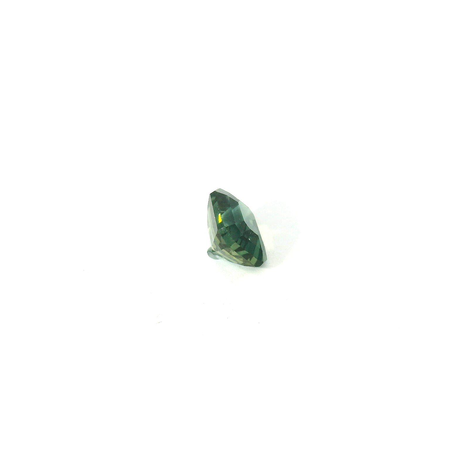 Green emerald cut sapphire