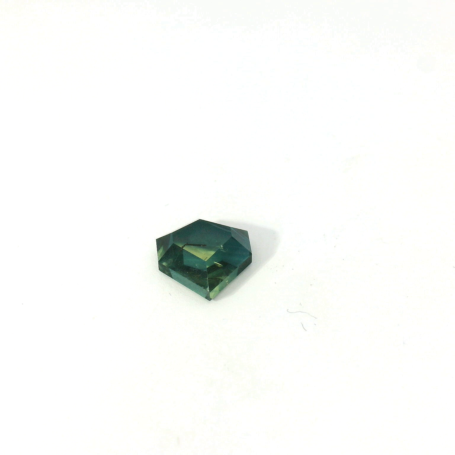 bi-color rose cut shield sapphire