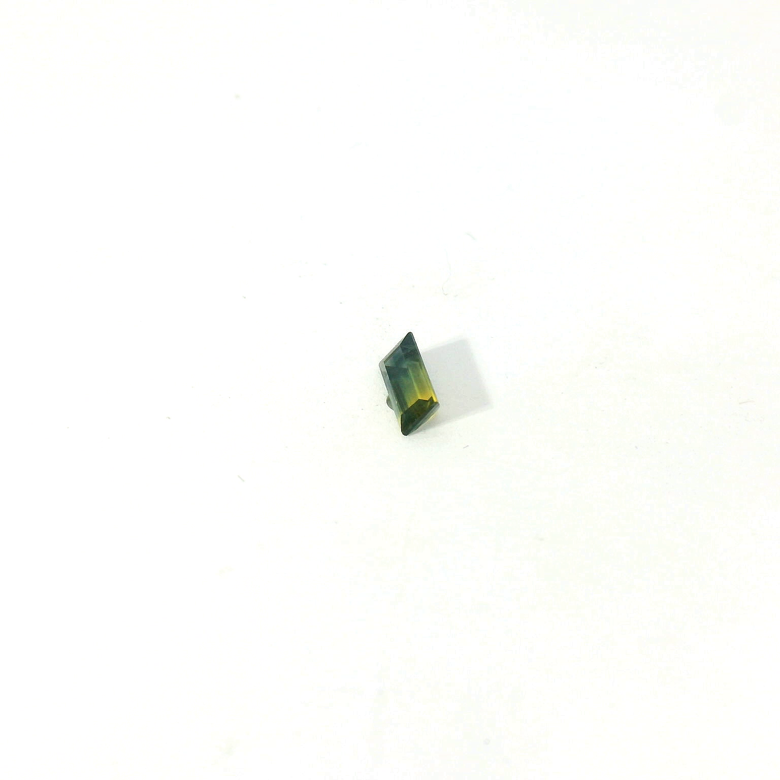 blue-green baguette sapphire