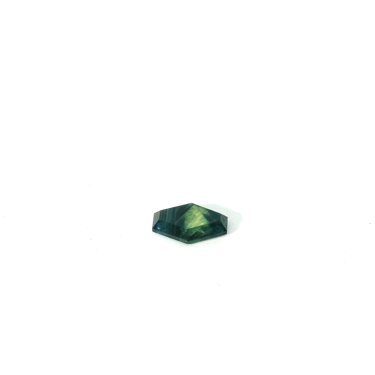 Green fantasy rose cut sapphire