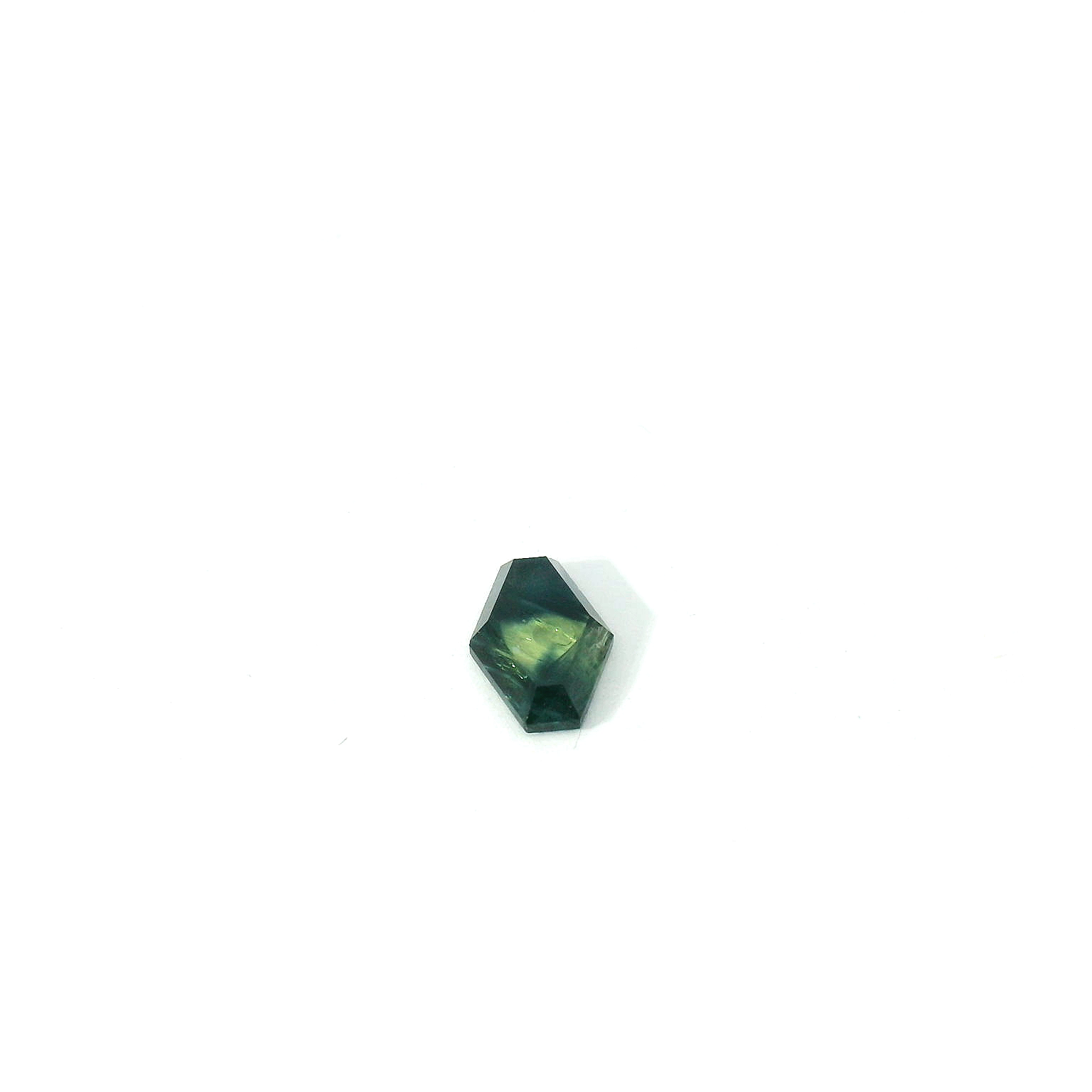 Green fantasy rose cut sapphire