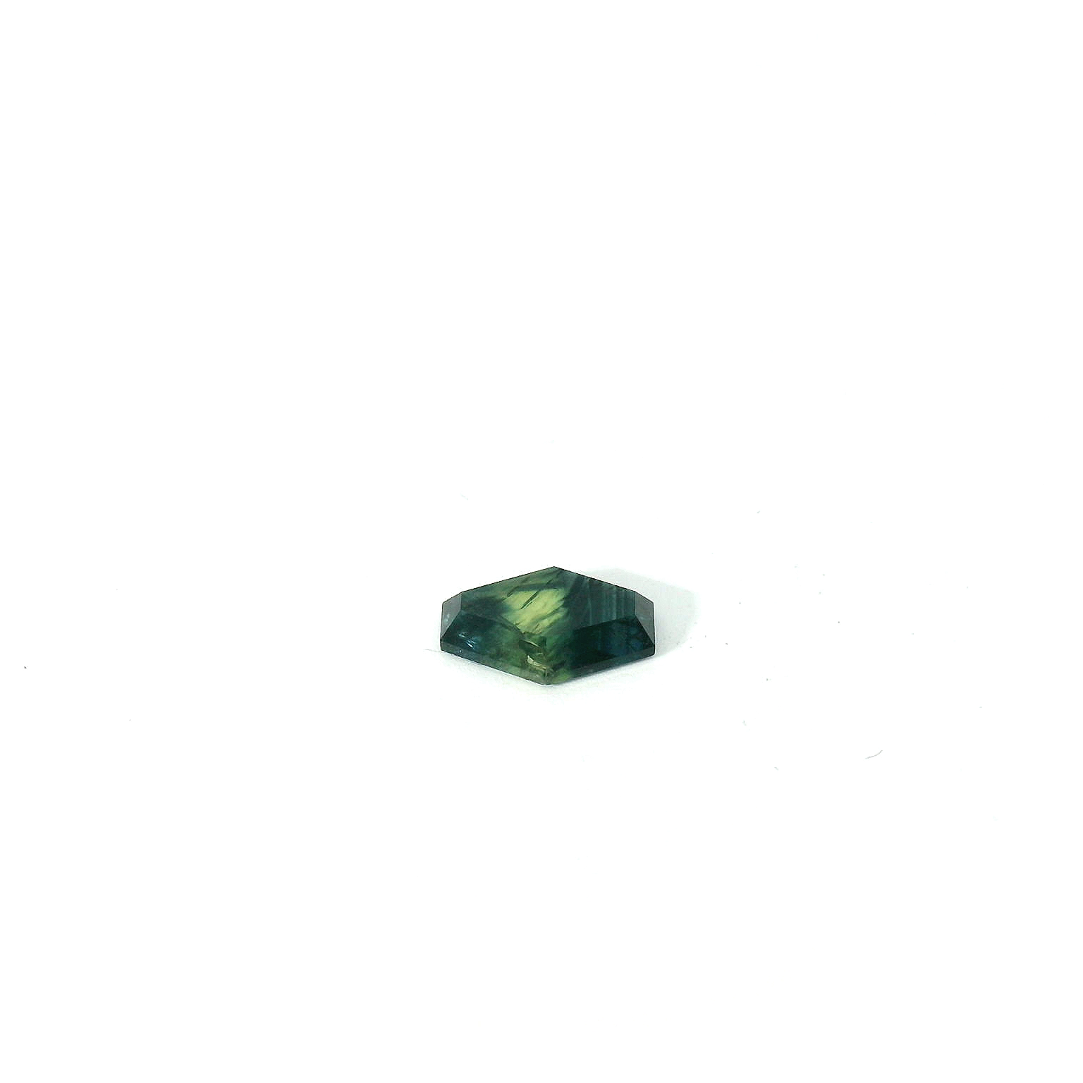 Green fantasy rose cut sapphire