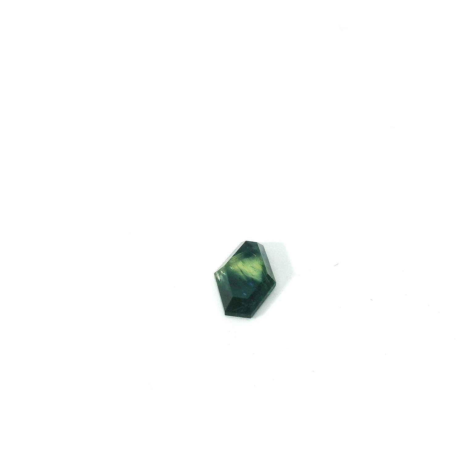 Green fantasy rose cut sapphire
