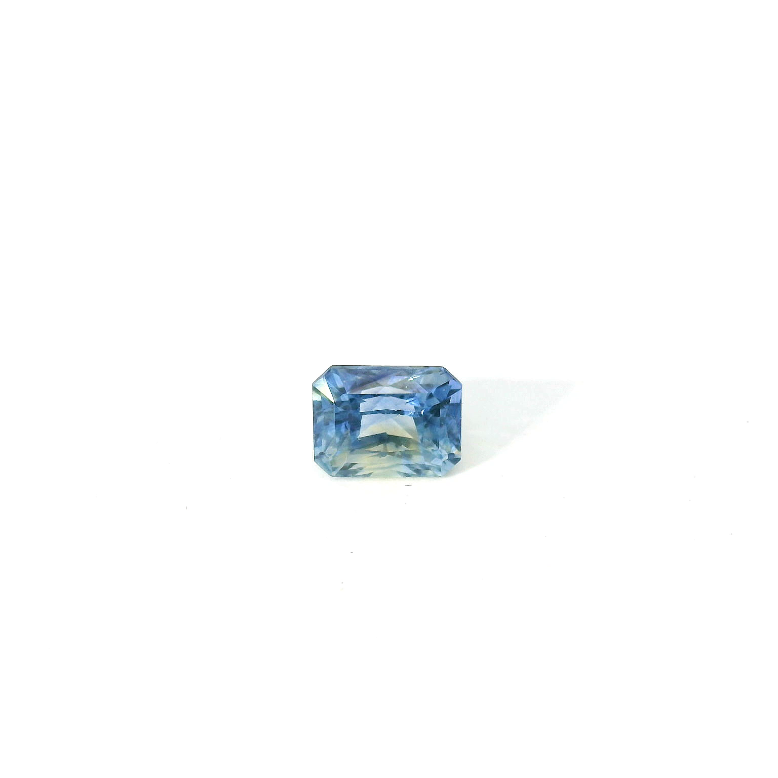 bi-color radiant cut sapphire