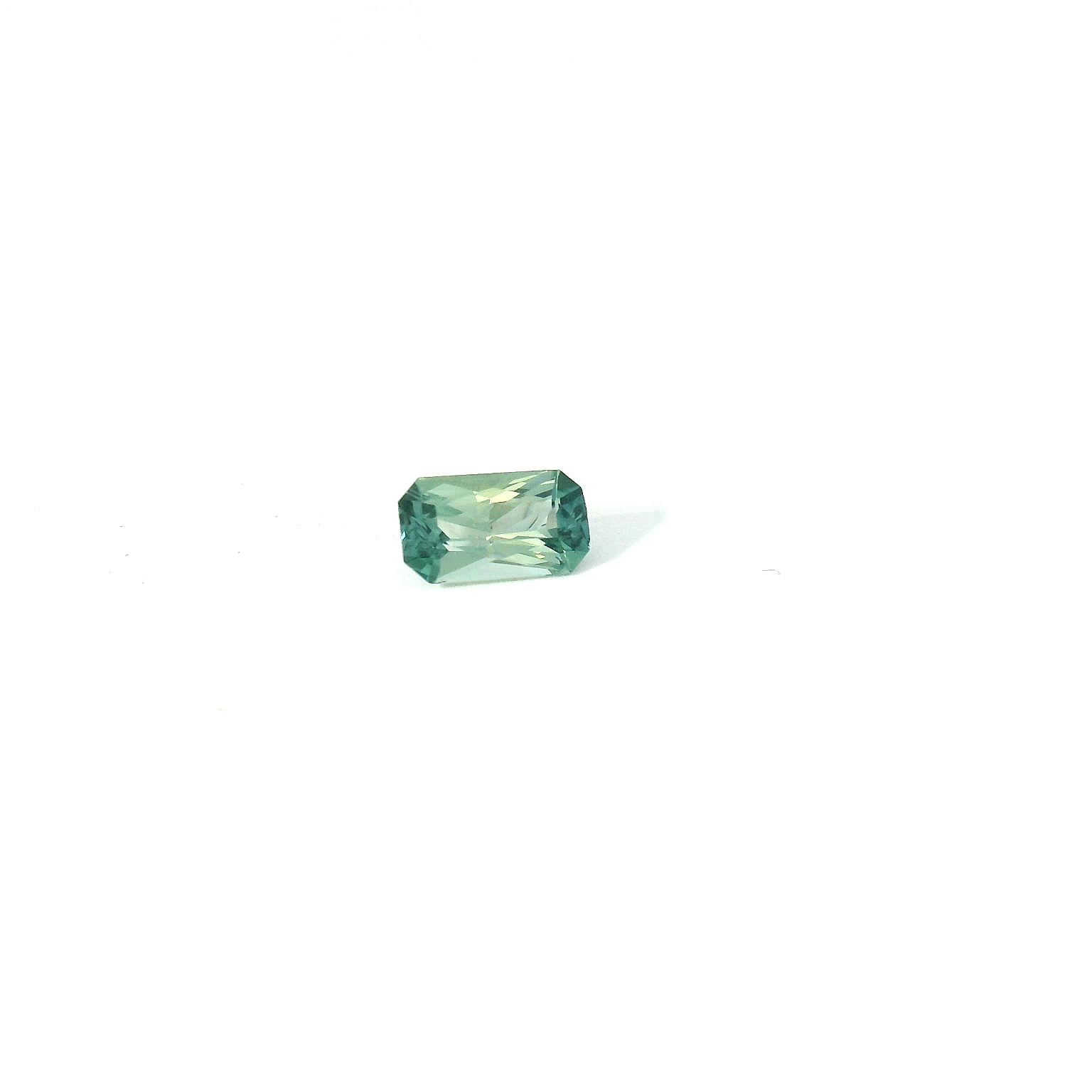 radiant cut green sapphire