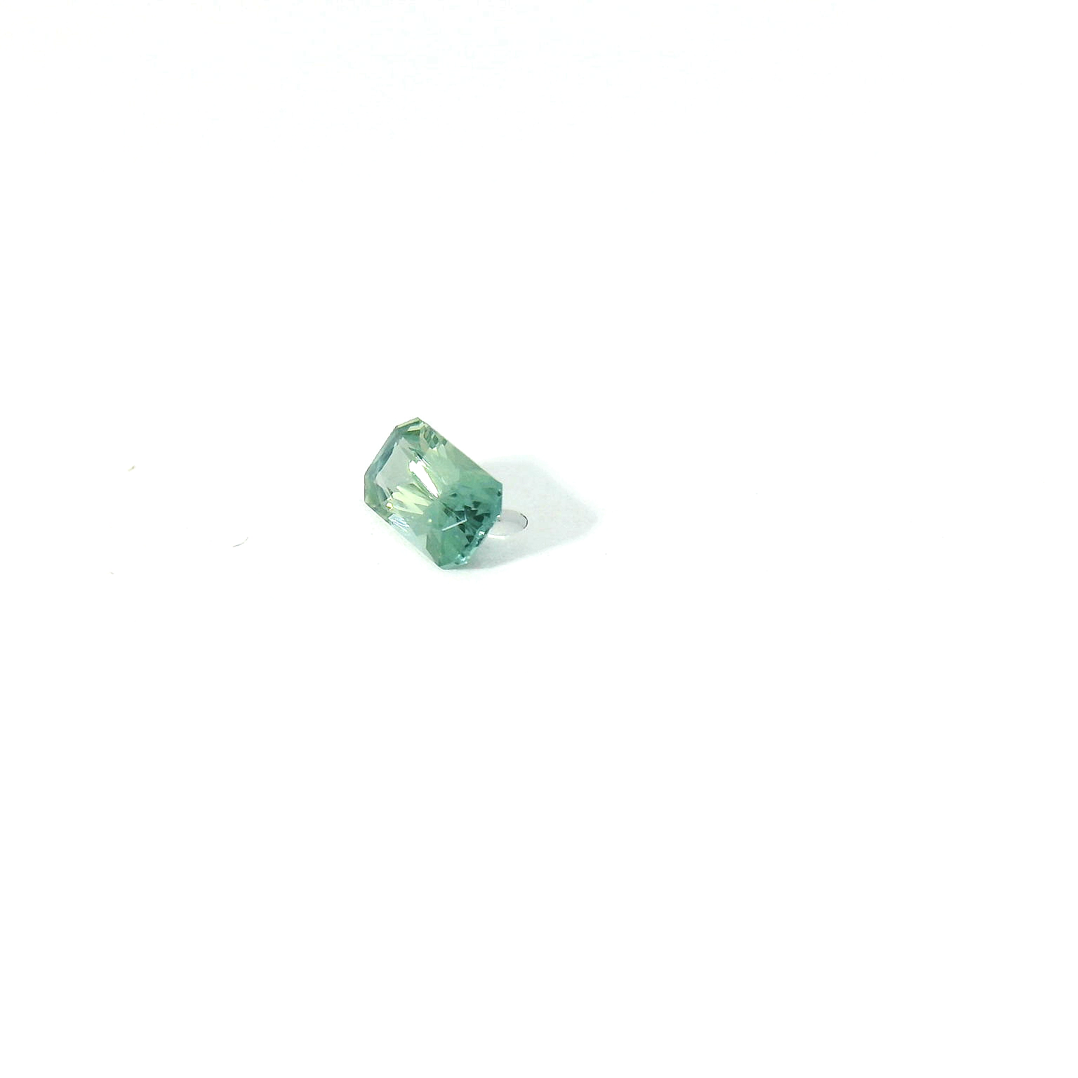 radiant cut green sapphire