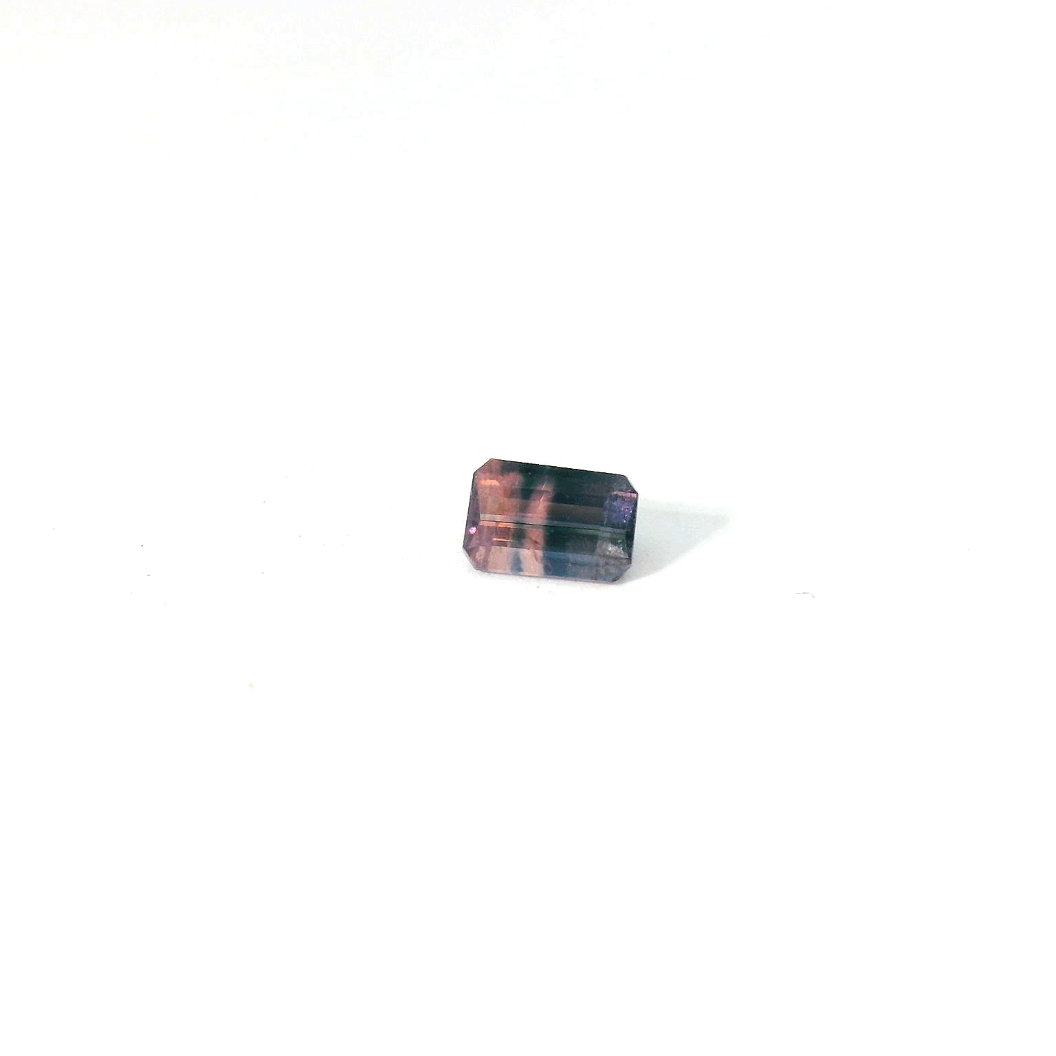 bi-color emerald cut sapphire