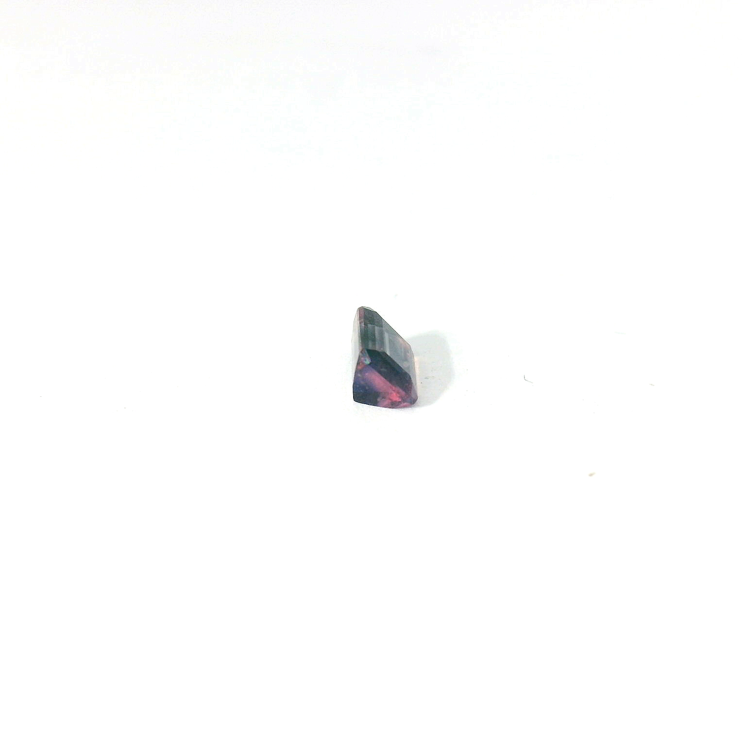 bi-color emerald cut sapphire