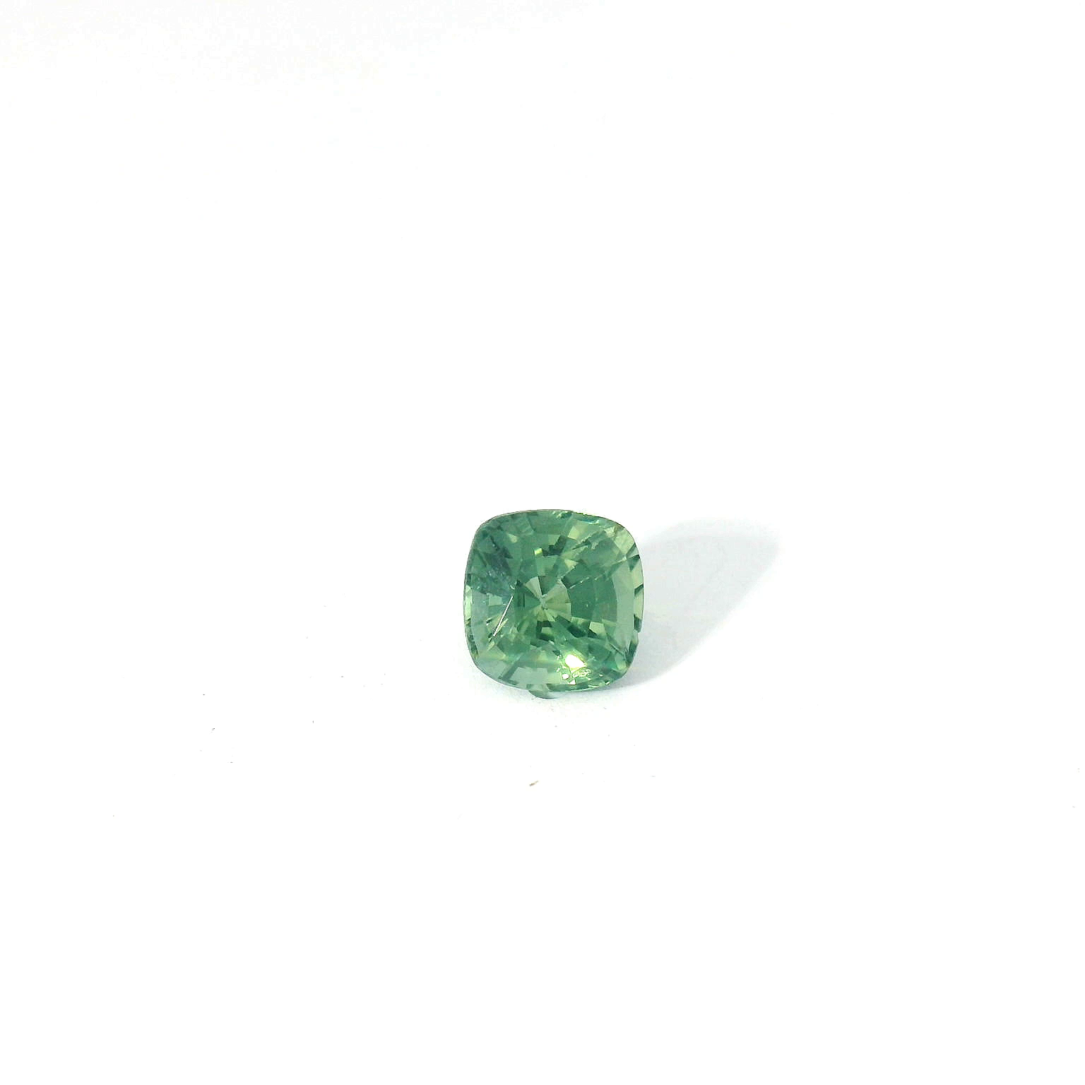 green cushion sapphire