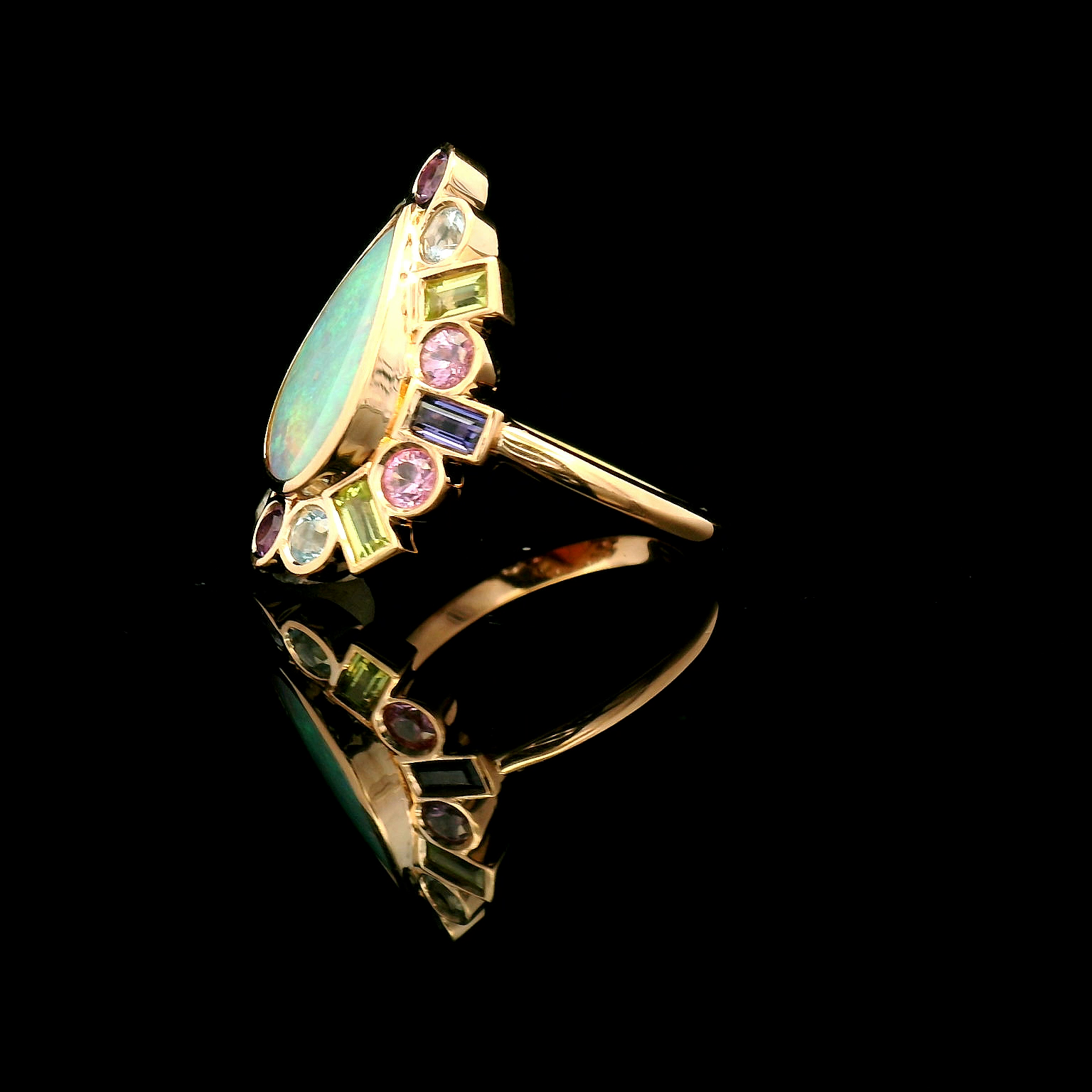 Stunning Opal and Gemstone Ring