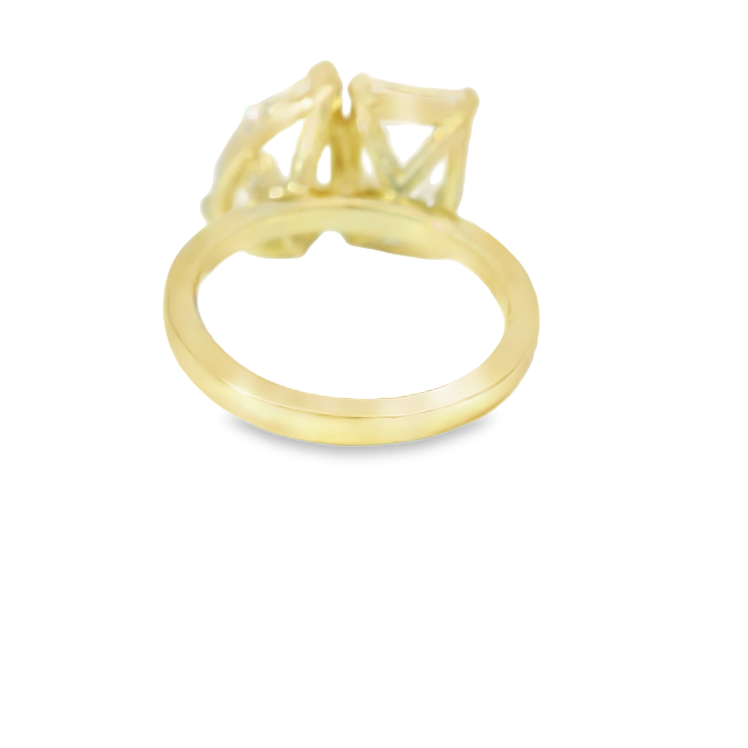 Yellow Gold Ring with Emerald Cut Diamond