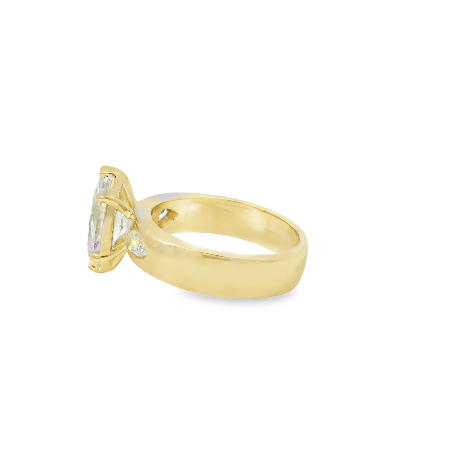 Gold Marquise Wedding Band