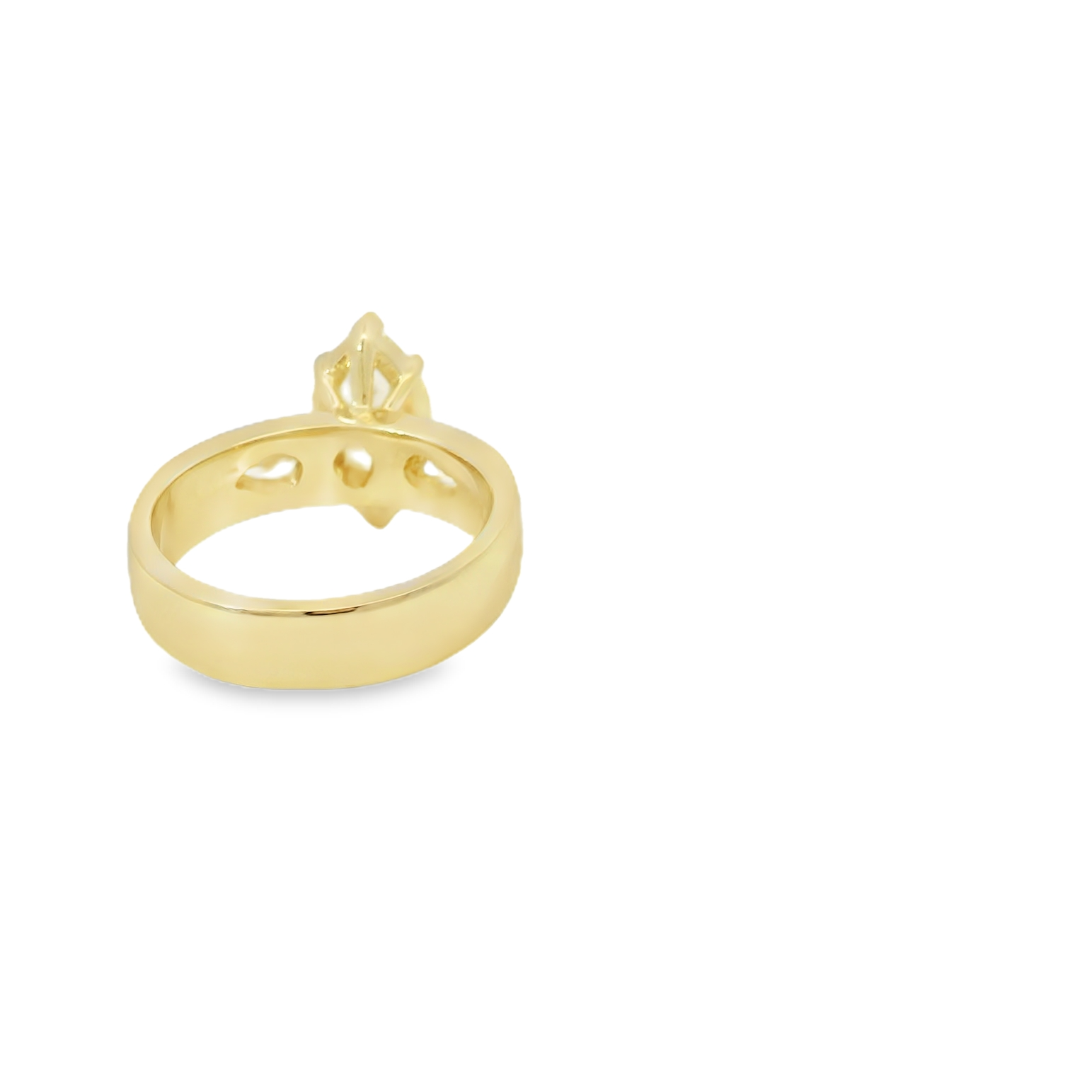 Gold Marquise Wedding Band