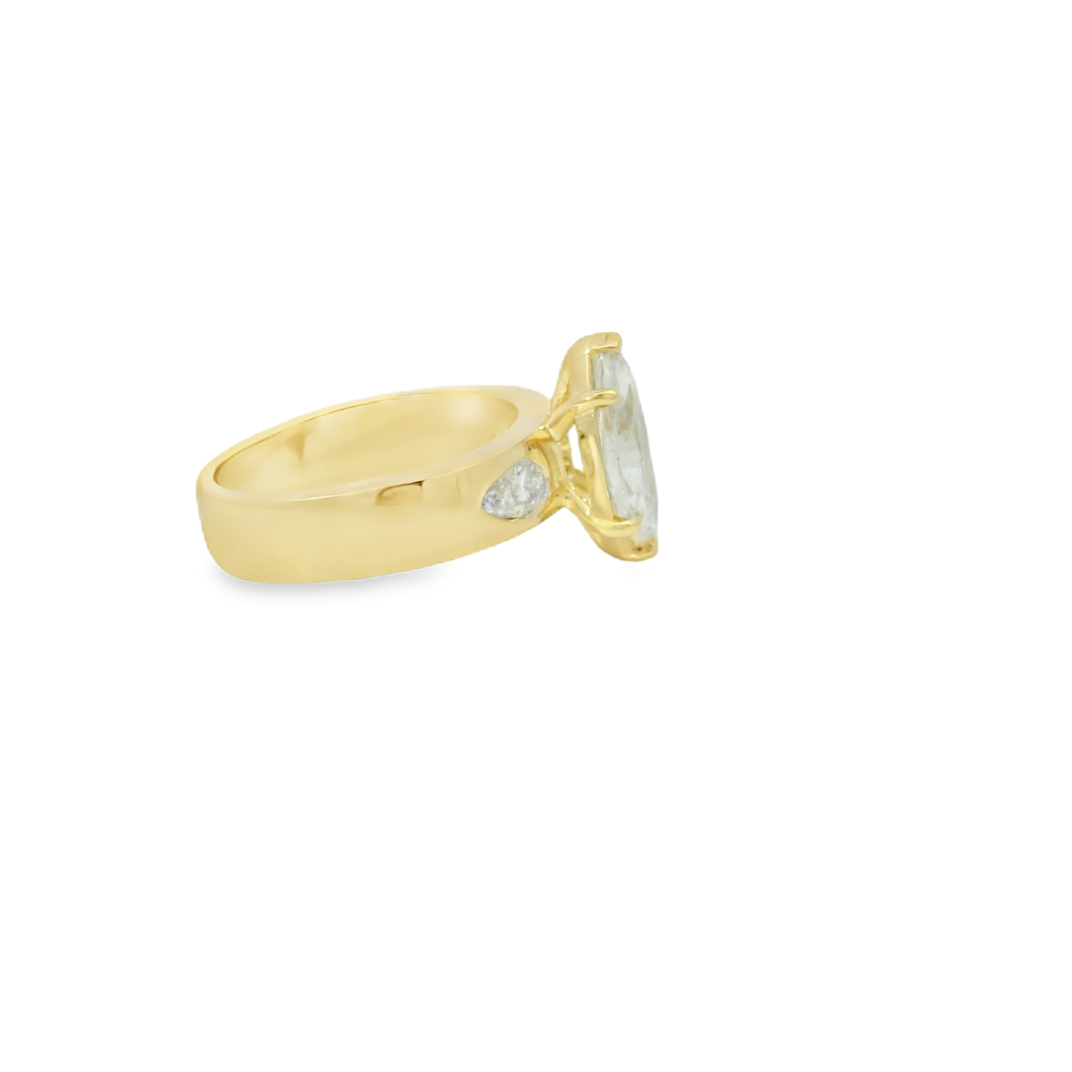 Gold Marquise Wedding Band