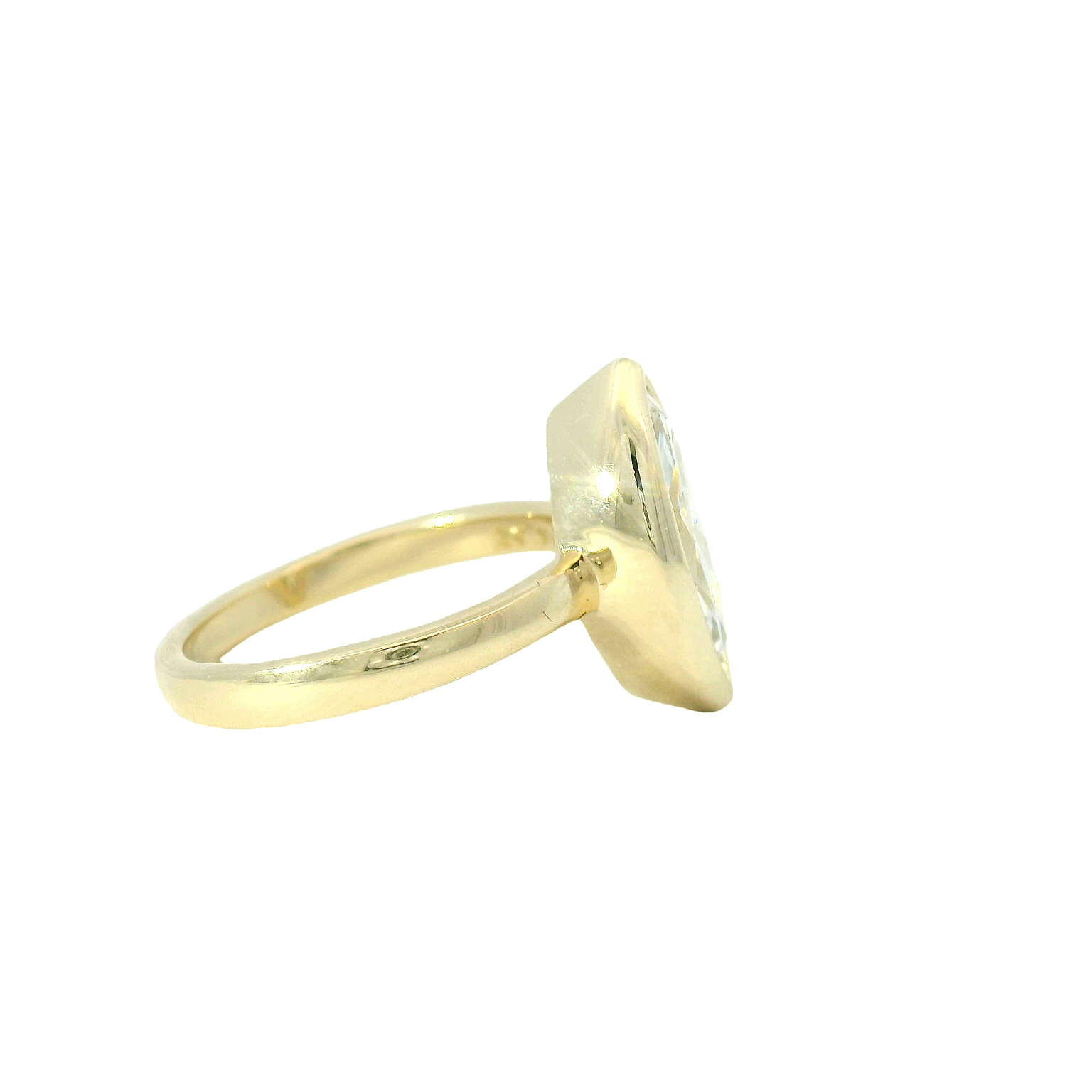 Custom Marquise Bezel Engagement Ring