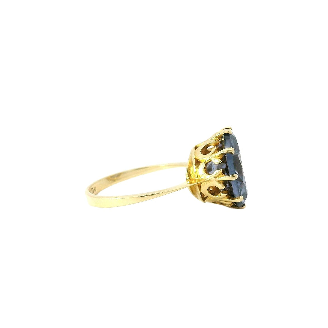 Vintage 14KYG Synthetic Alexandrite Ring