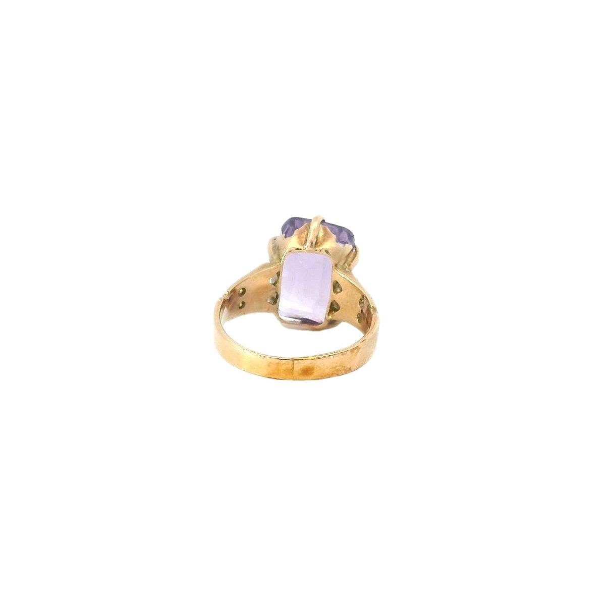 Vintage 14K Rose Gold Amethyst Ring