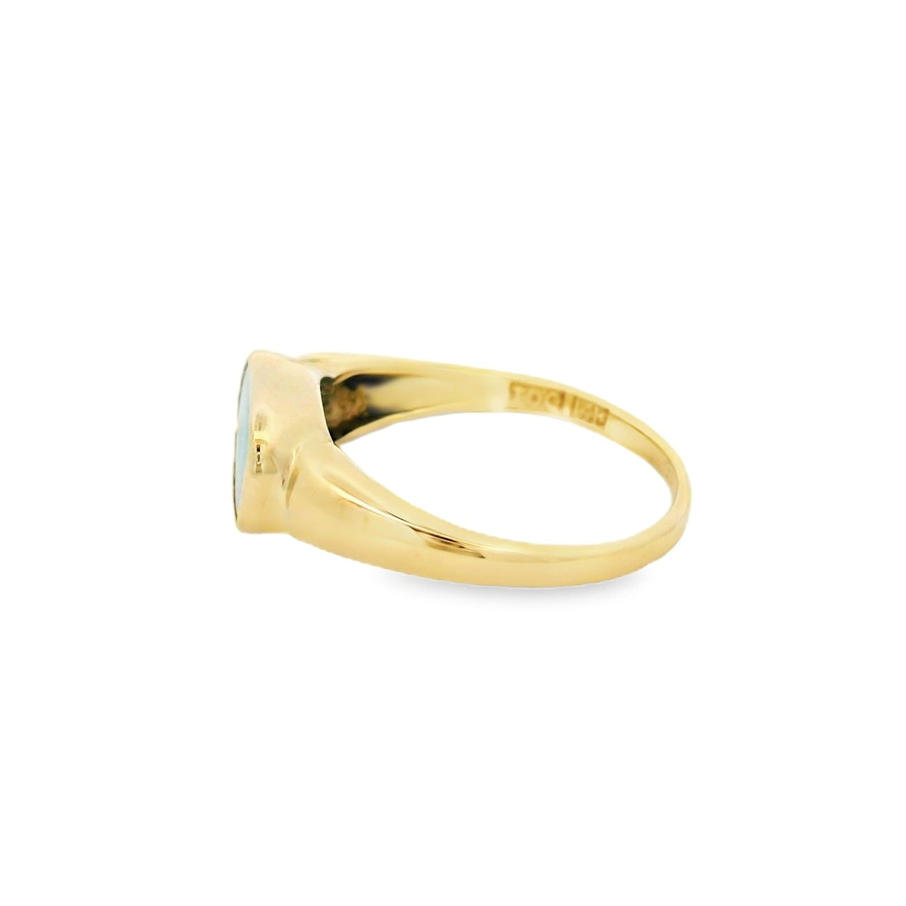 Yellow Gold Opal Signet