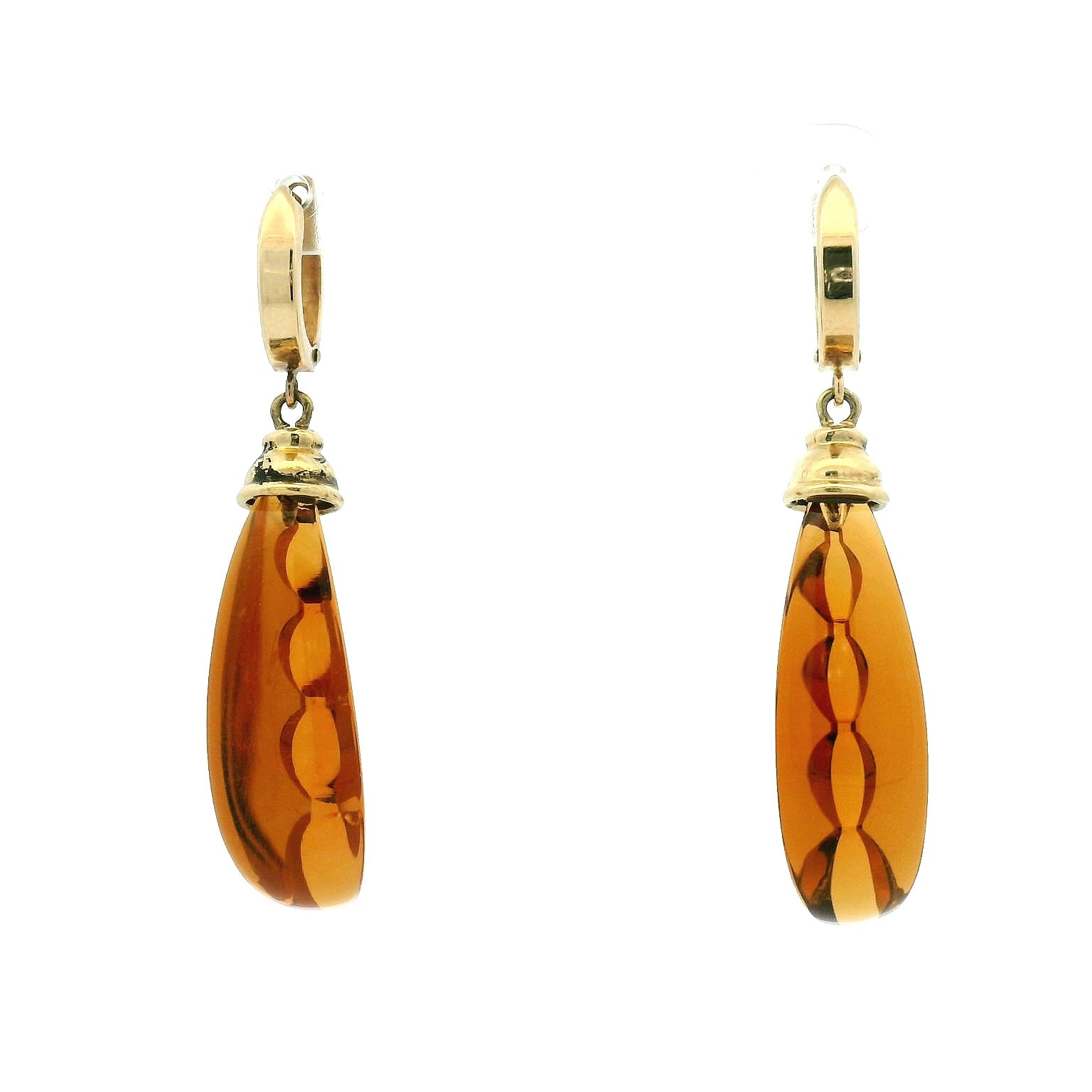 Elegant Amber Drop Earrings