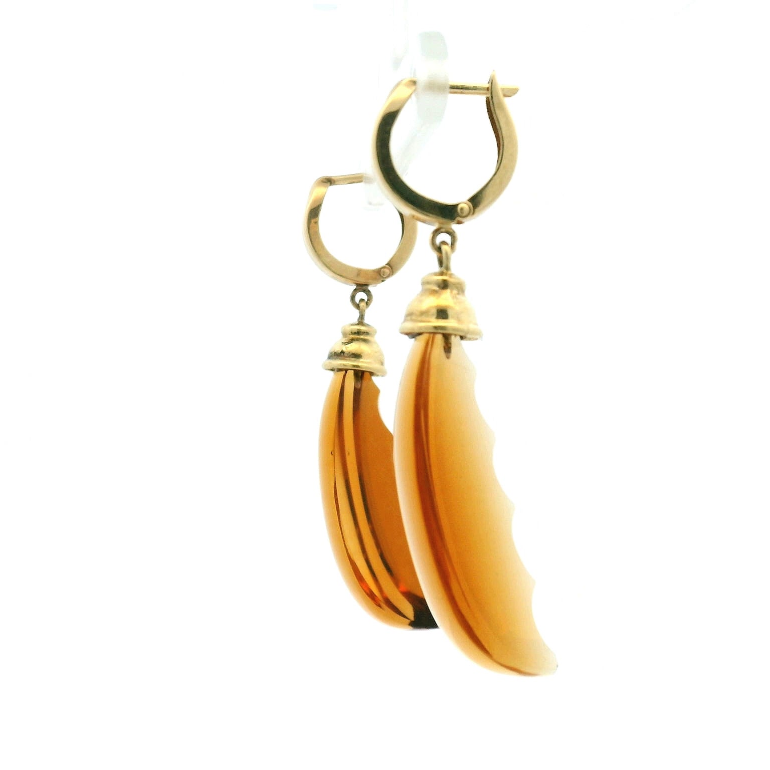 Elegant Amber Drop Earrings