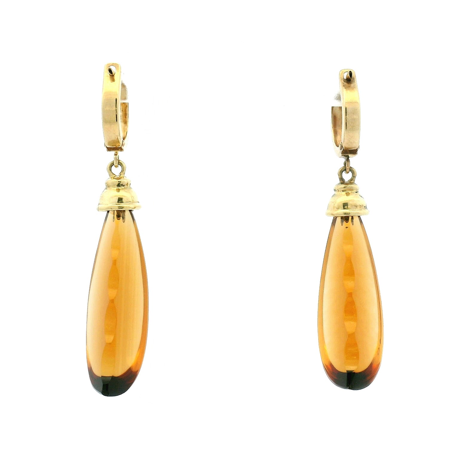 Elegant Amber Drop Earrings