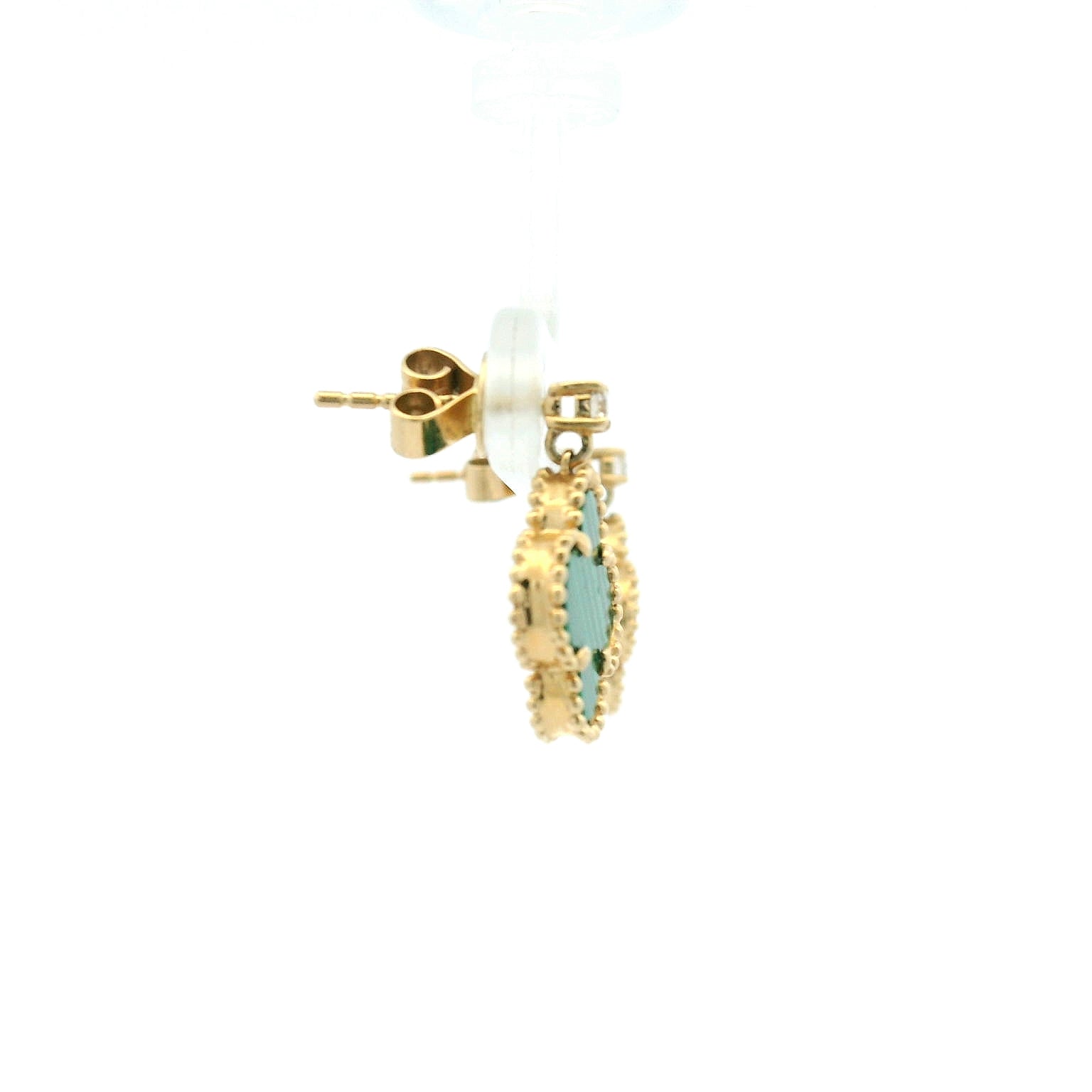 Elegant Green Clover Earrings
