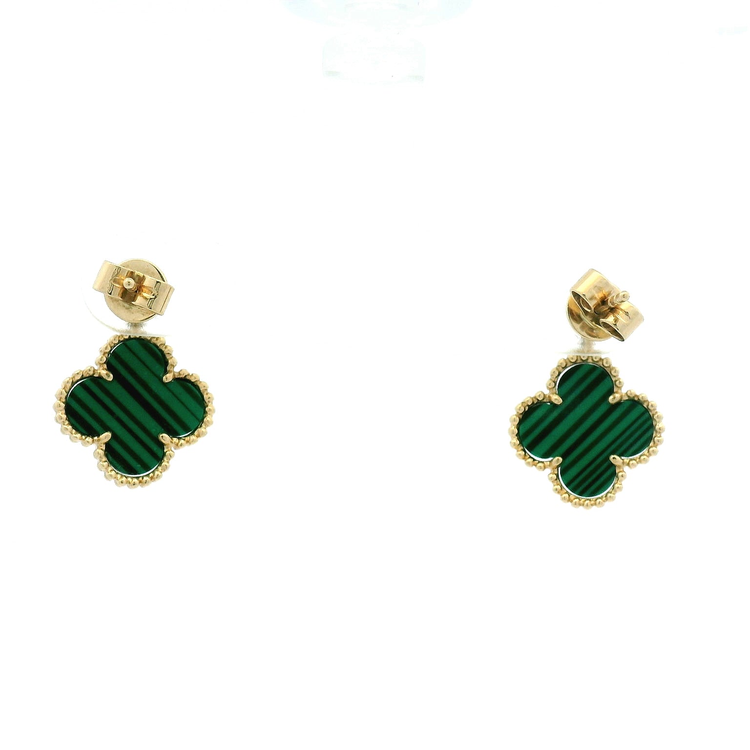 Elegant Green Clover Earrings